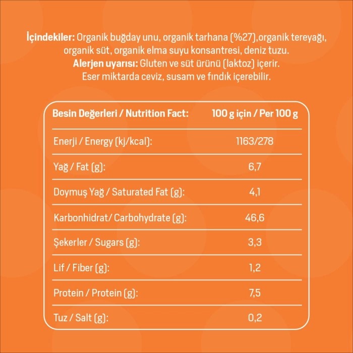 Organik Tarhanalı Cips 55 g