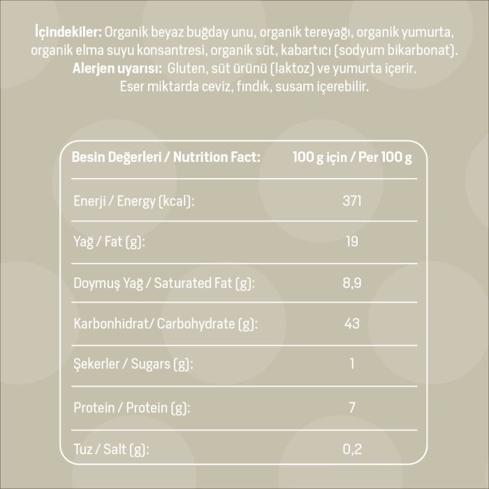 Organik Sade Kurabiye 55 g