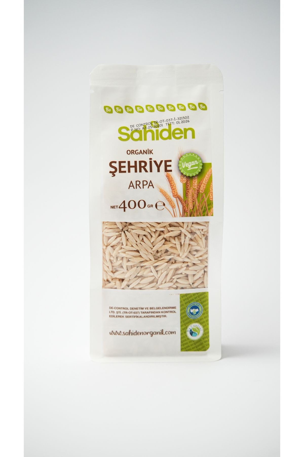ORGANİK ARPA ŞEHRİYE - 400 GR