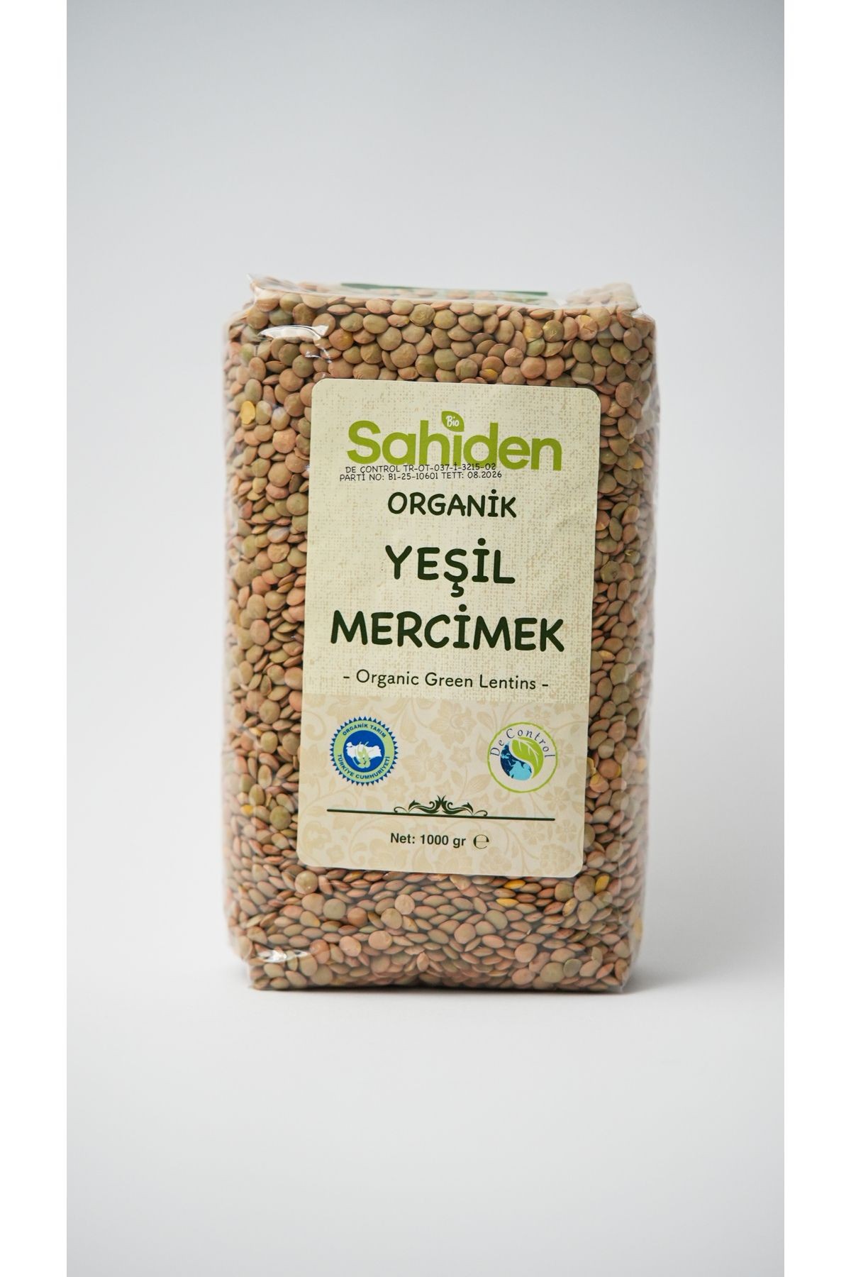 ORGANİK YEŞİL MERCİMEK - 1 KG