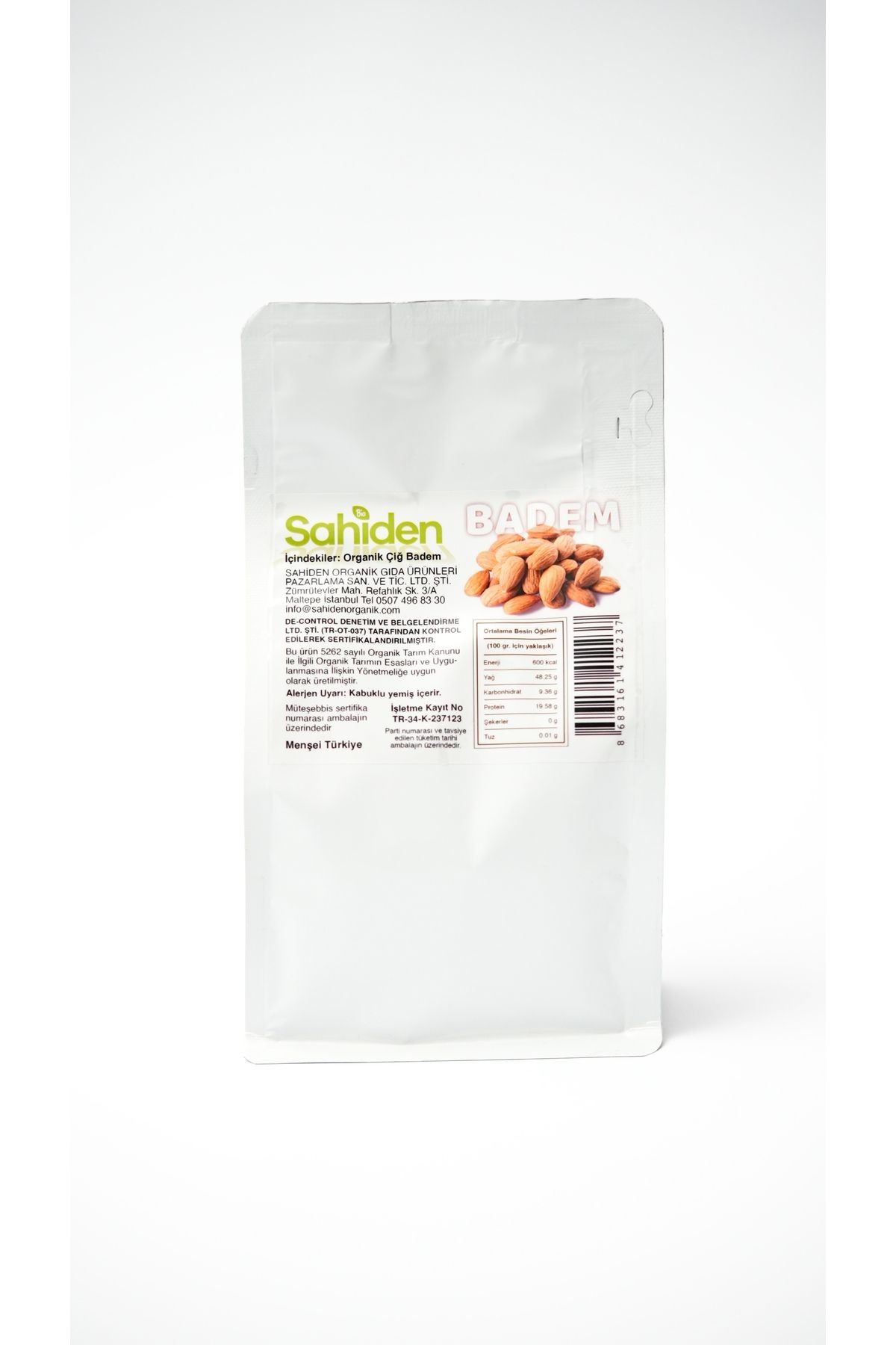 ORGANİK ÇİĞ BADEM - 325 GR