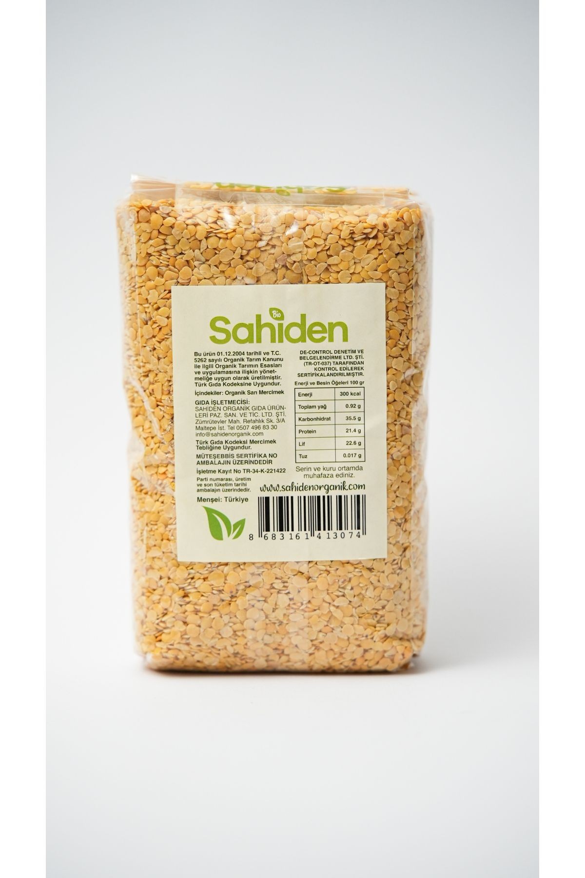 ORGANİK SARI MERCİMEK - 1 KG