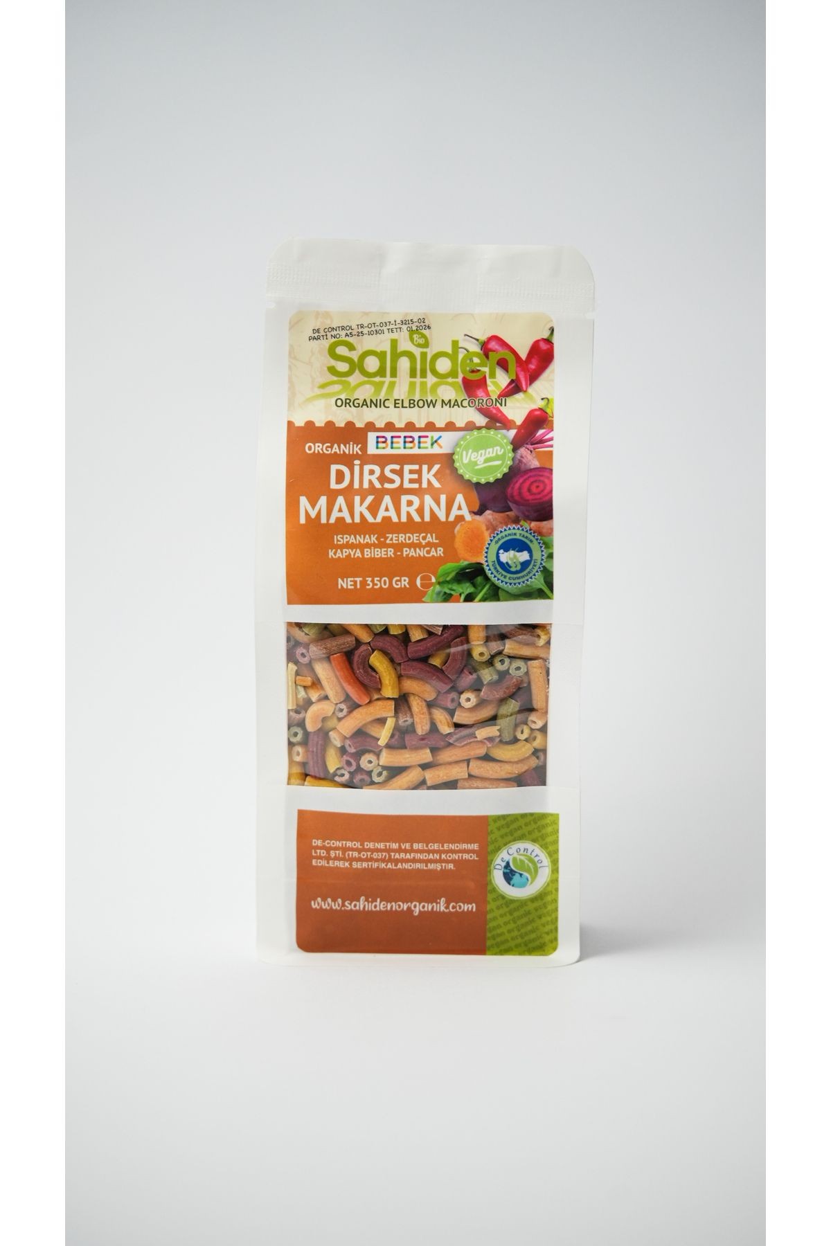 Organik Sebzeli Bebek Dirsek Makarnası - 350 gr