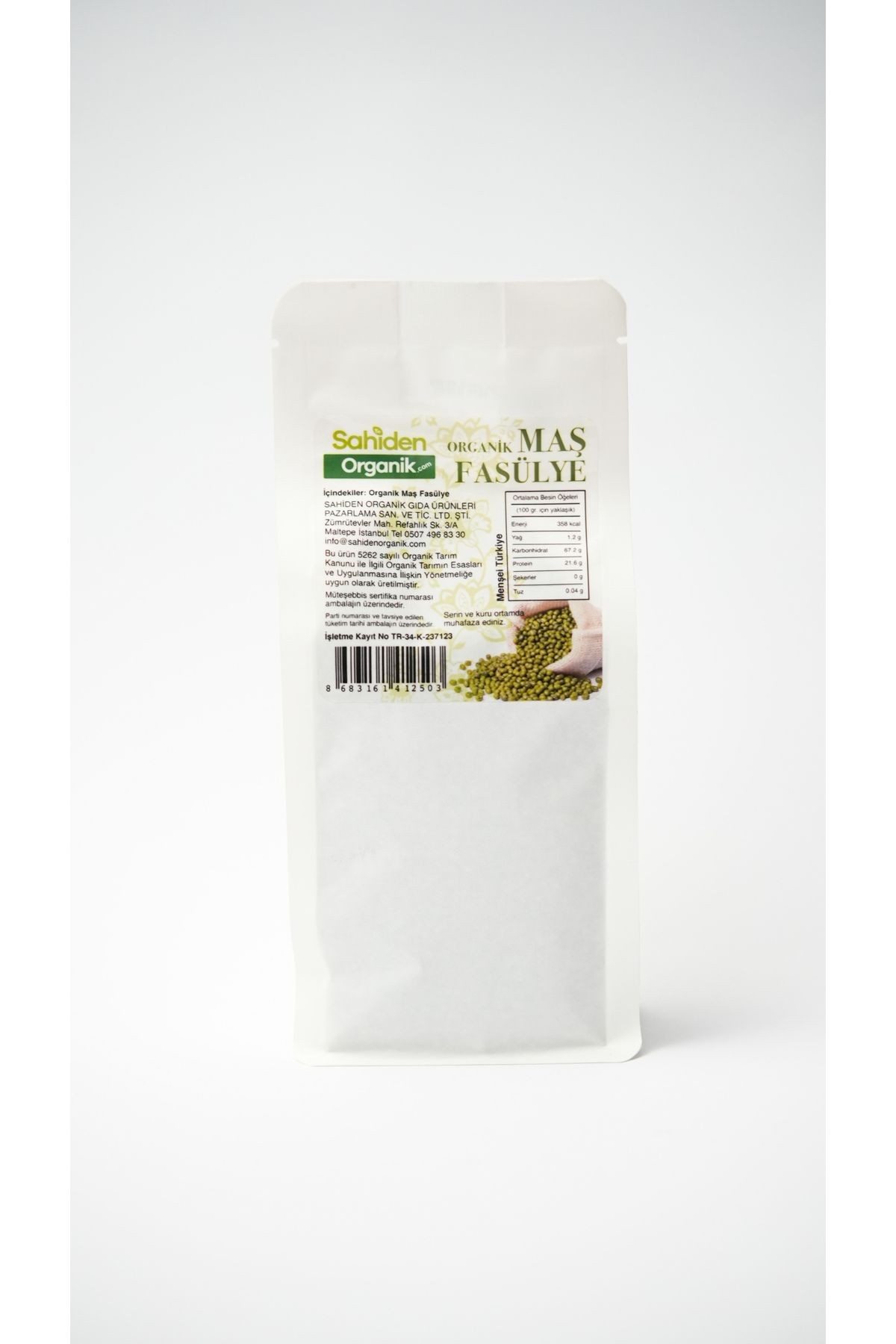 ORGANİK MAŞ FASÜLYESİ - 500 GR