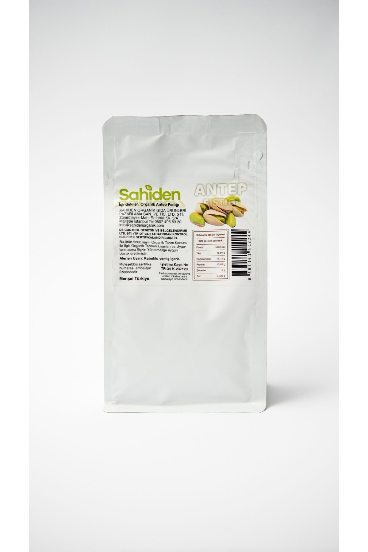 ORGANİK ANTEP FISTIĞI - 250 GR