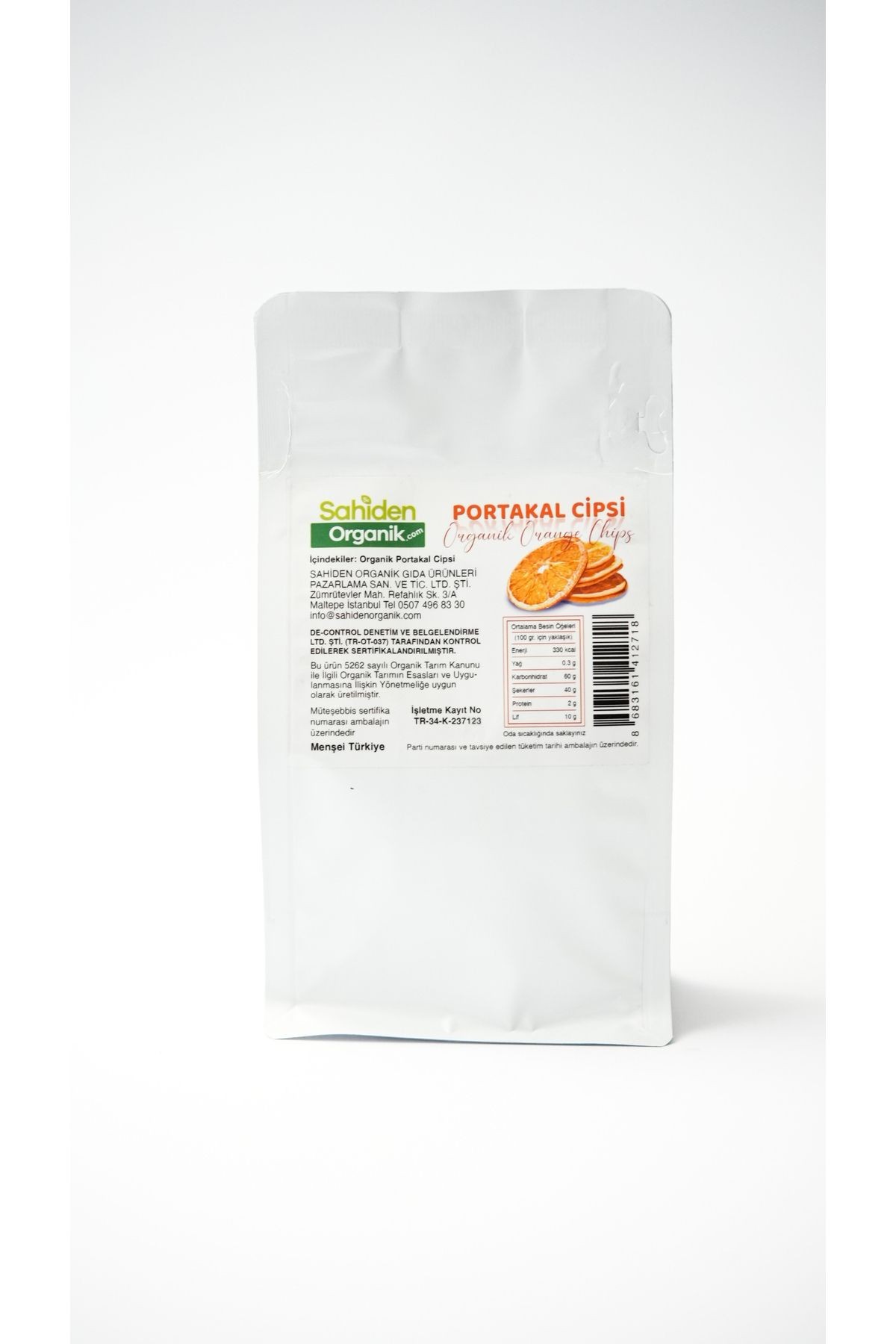 ORGANİK PORTAKAL CİPSİ - 100 GR