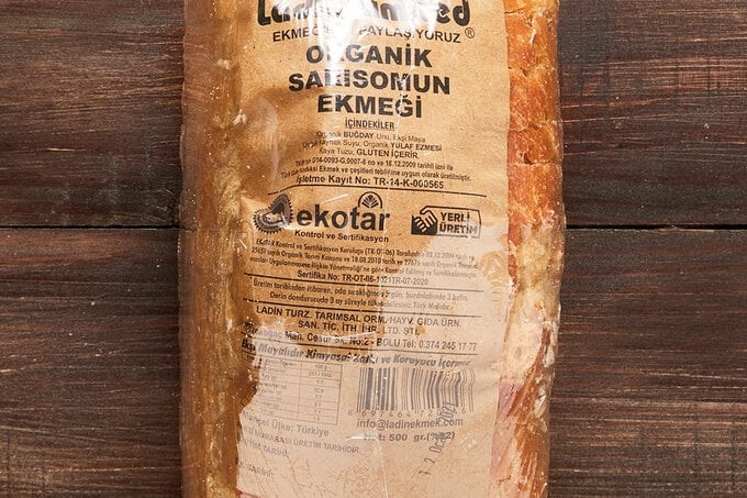 Organik Ekşi Mayalı Sarı Somun Ekmeği 500GR