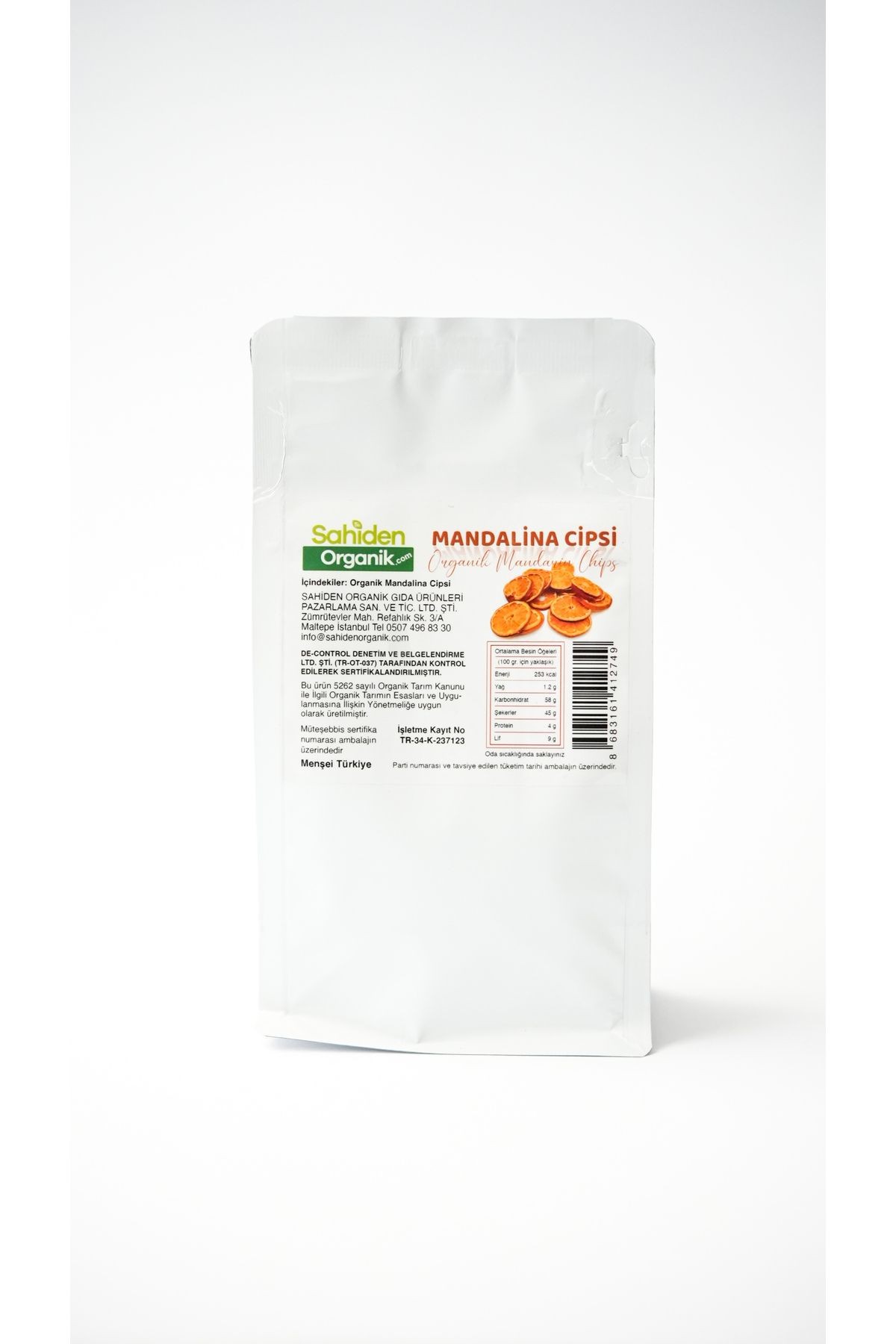 ORGANİK MANDALİNA CİPSİ - 100 GR