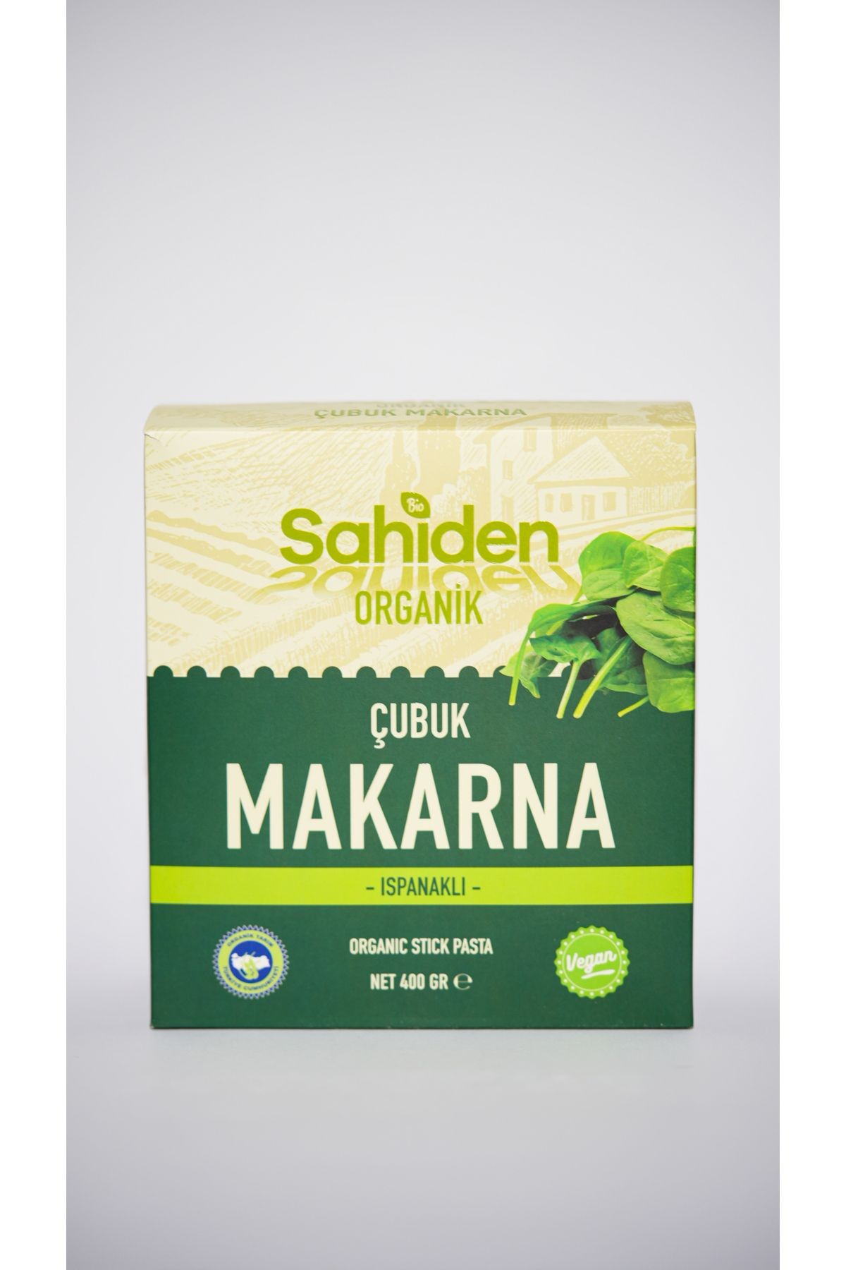 Organik Çubuk Makarna Vegan Ispanaklı - 400 gr