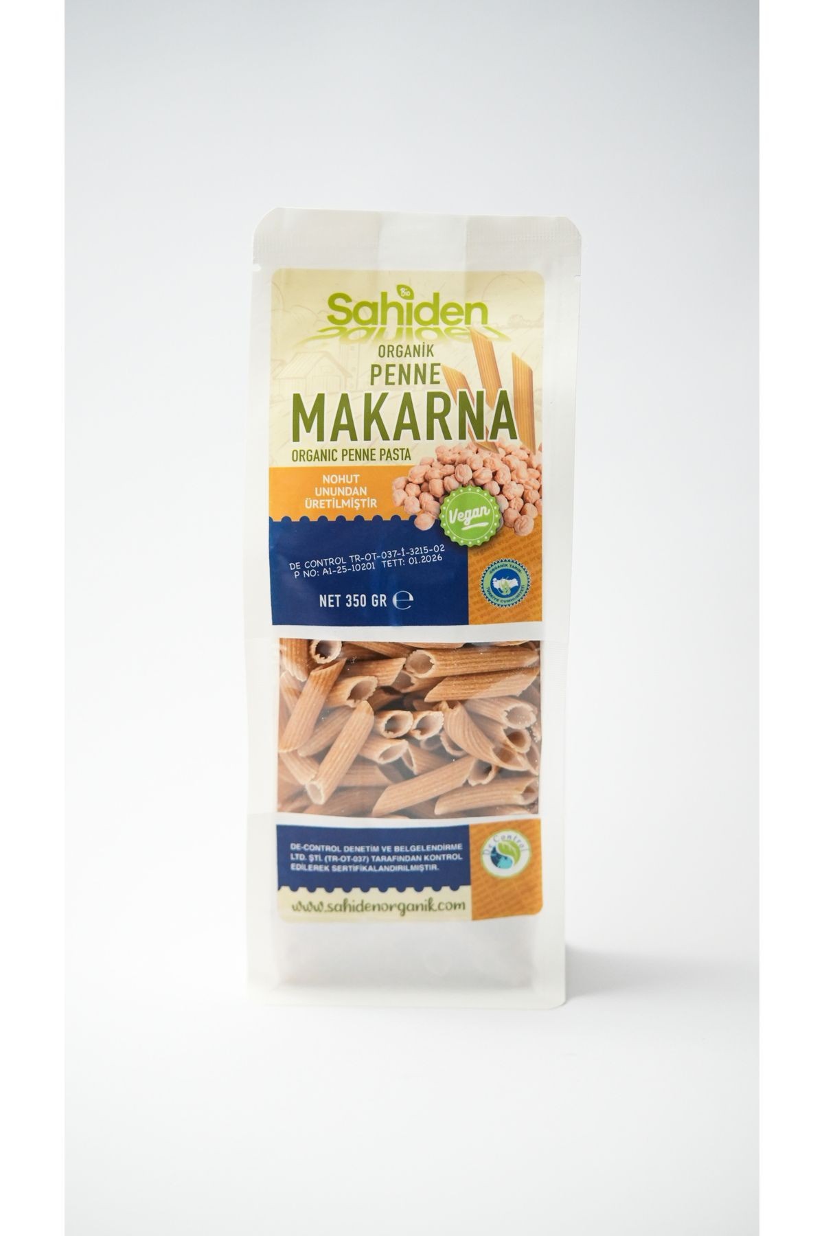 Organik Penne Vegan Nohut Tahıl Makarnası - 350 gr