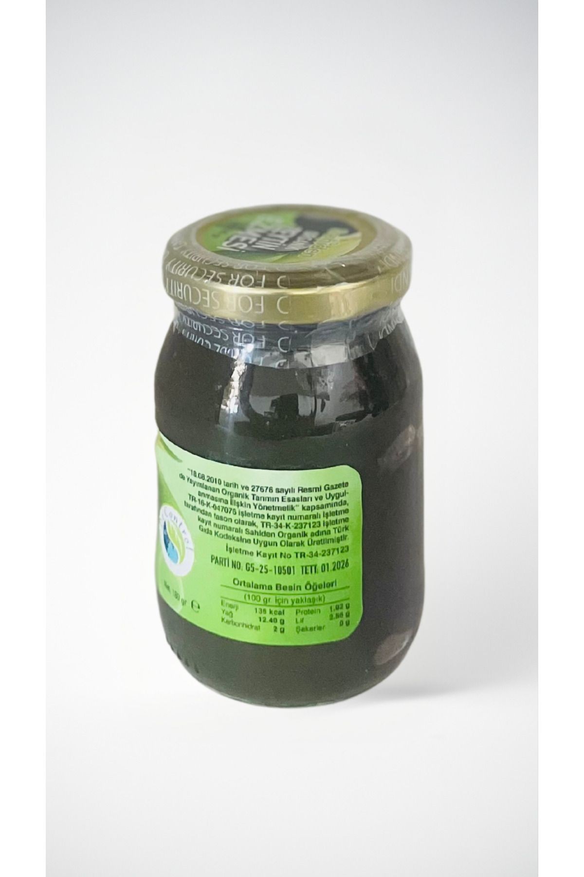ORGANİK SİYAH ZEYTİN EZMESİ - 180 GR