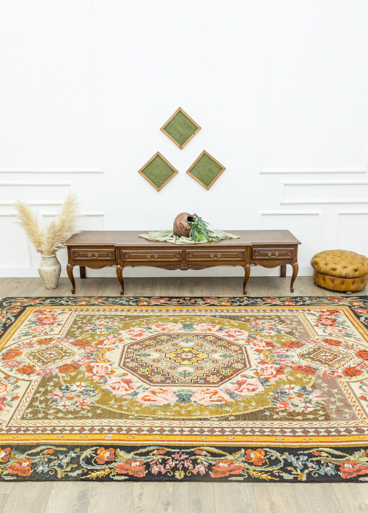 Liber Geometrik Tasarımlı Karabağ Kilim 233x355 cm