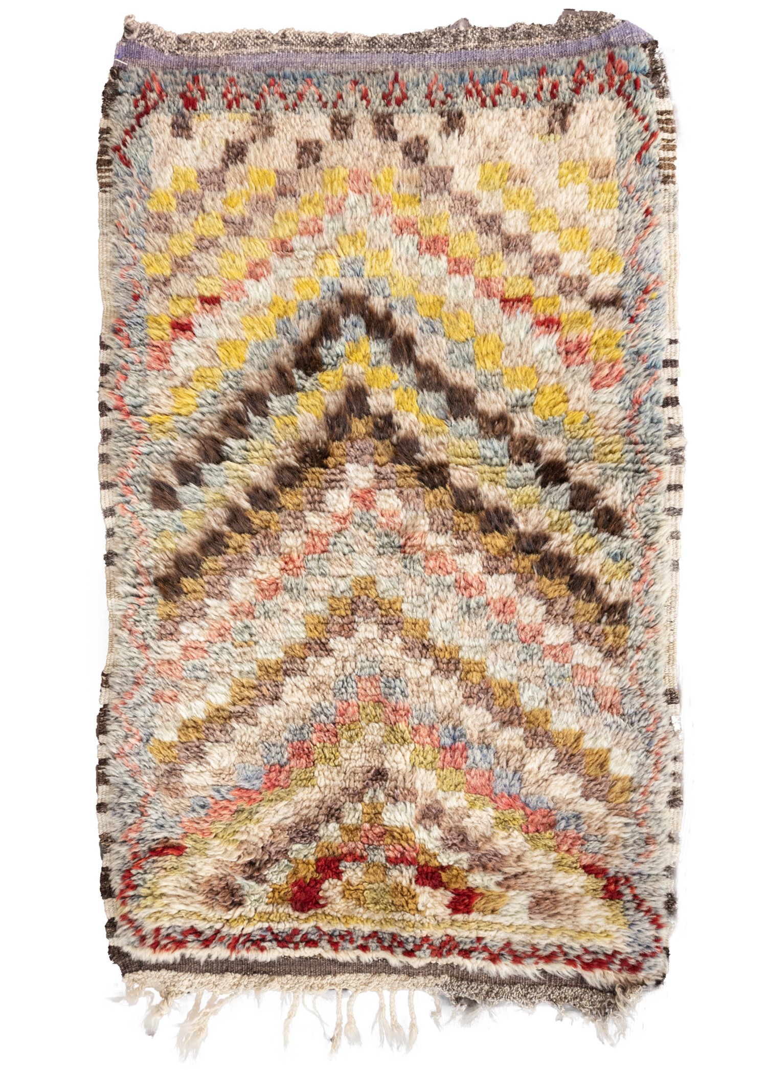 Mathilde Colored Hand Knitted Tulu Carpet 60x96 cm