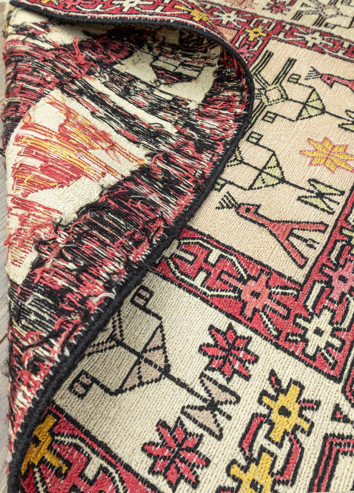 Neyt El Dokuma İpek Kilim 71x97 cm