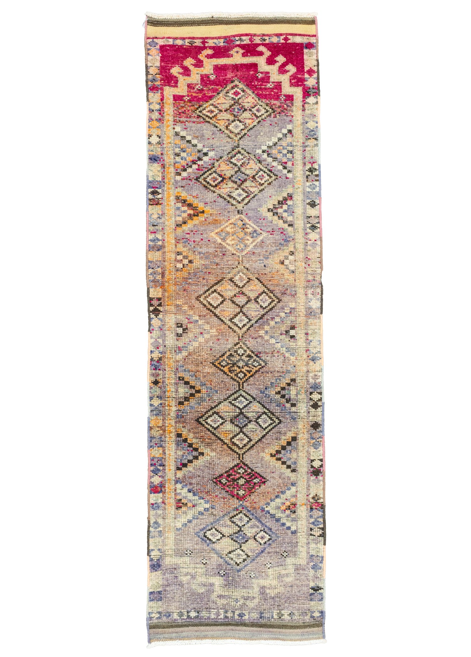 Ebren Pastel Colored Wool Herki Runner 77x299 cm