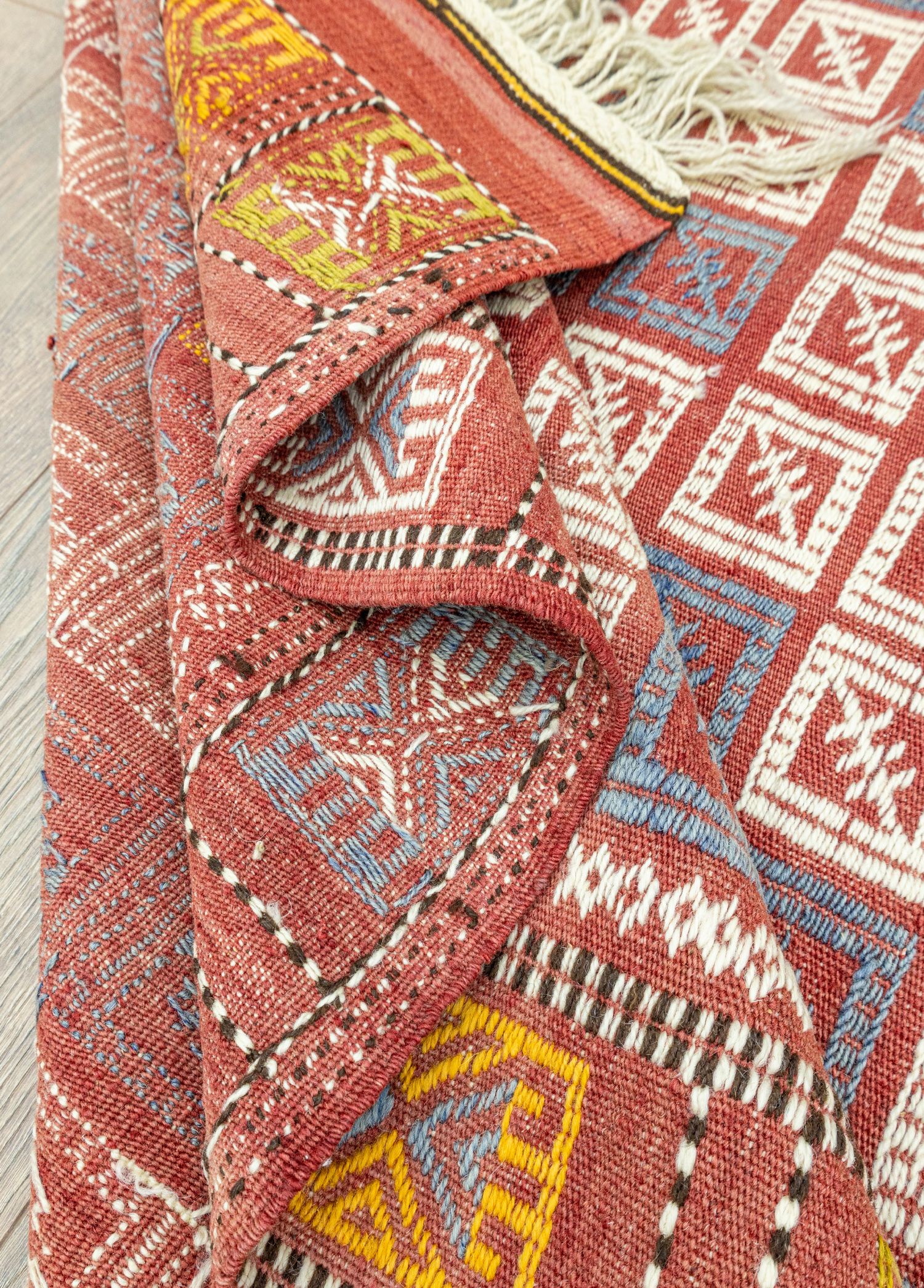 Edra Geometrik Desenli Yün Cicim Kilim 152x222 cm