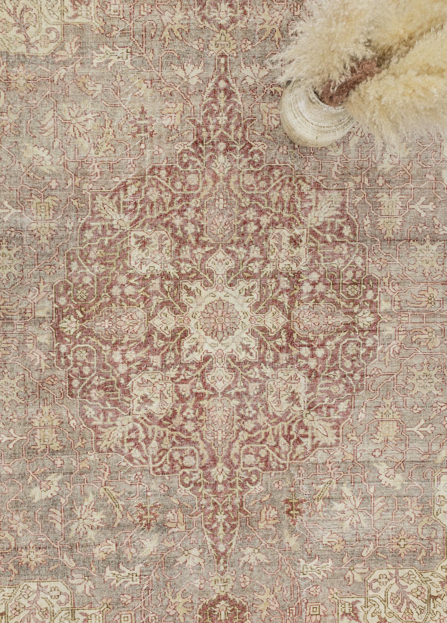 Fasa Pastel Renkli Vintage El Dokuma Halı 276x393 cm