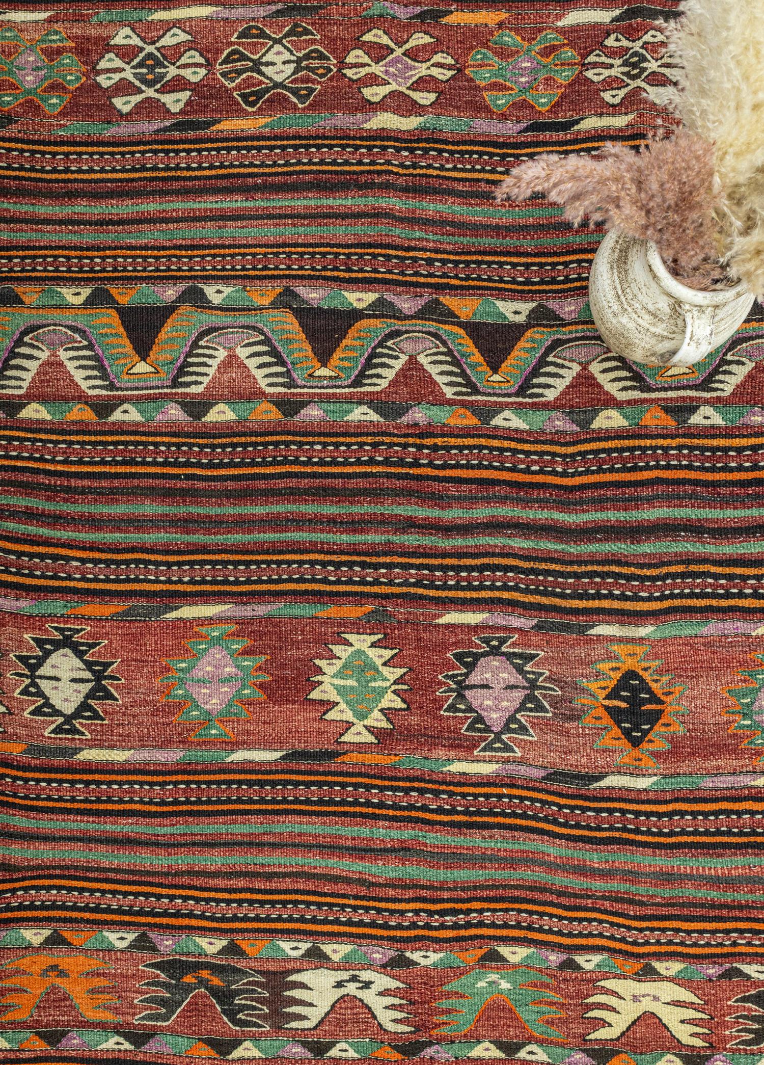 Alaz Etnik Desenli El Dokuma Kilim 145x236 cm