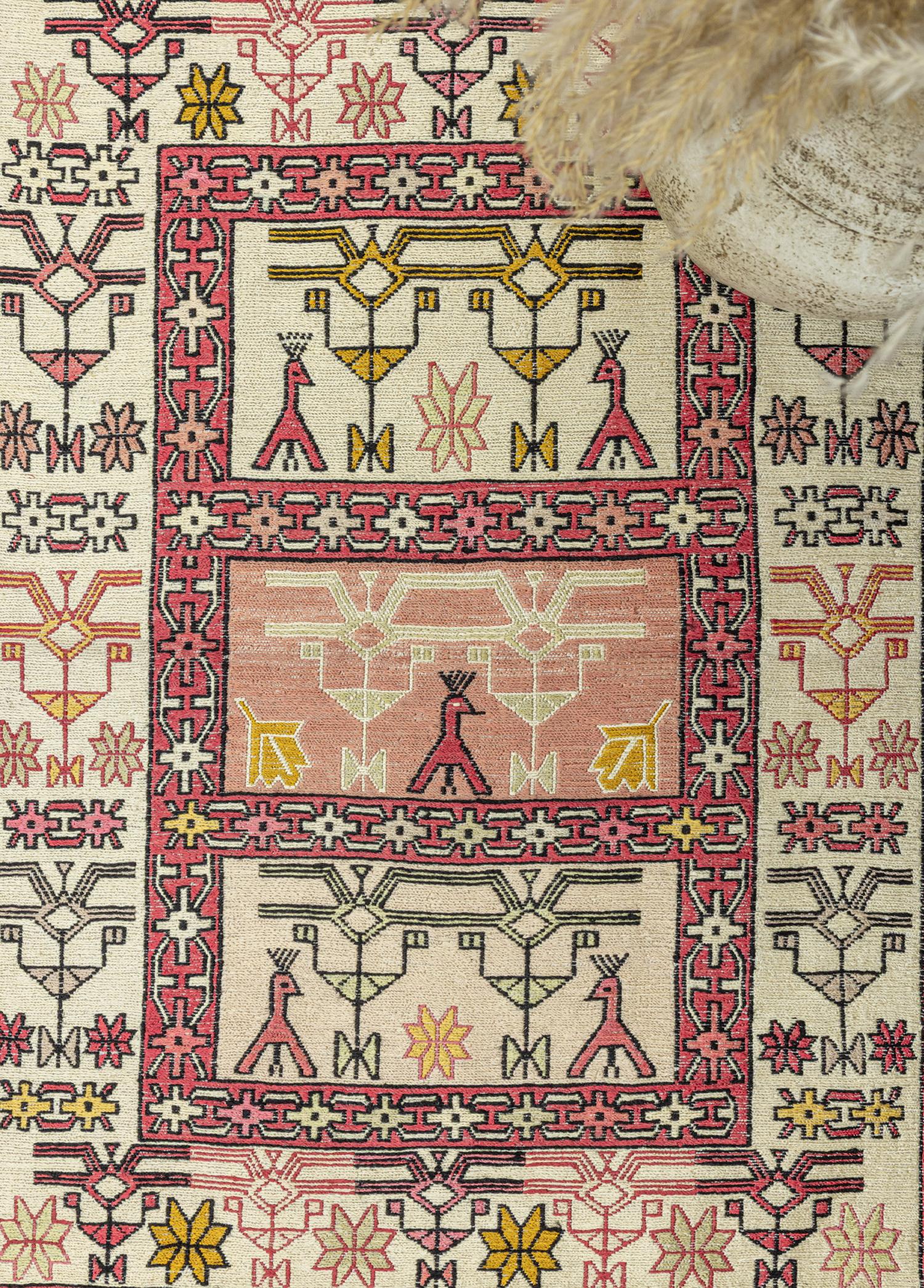 Neyt El Dokuma İpek Kilim 71x97 cm