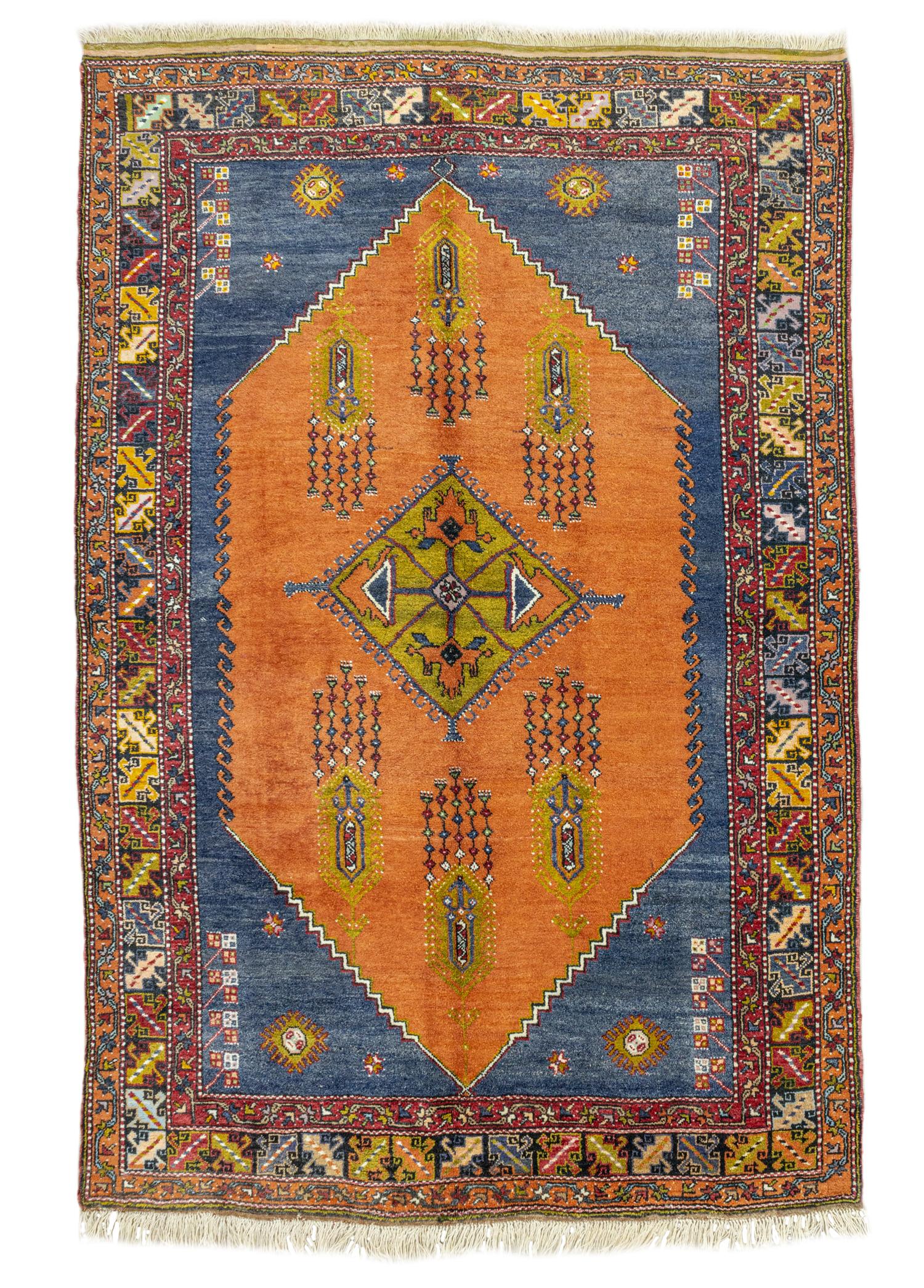 Timer Geometric Patterned Wool Rug 194x278 cm