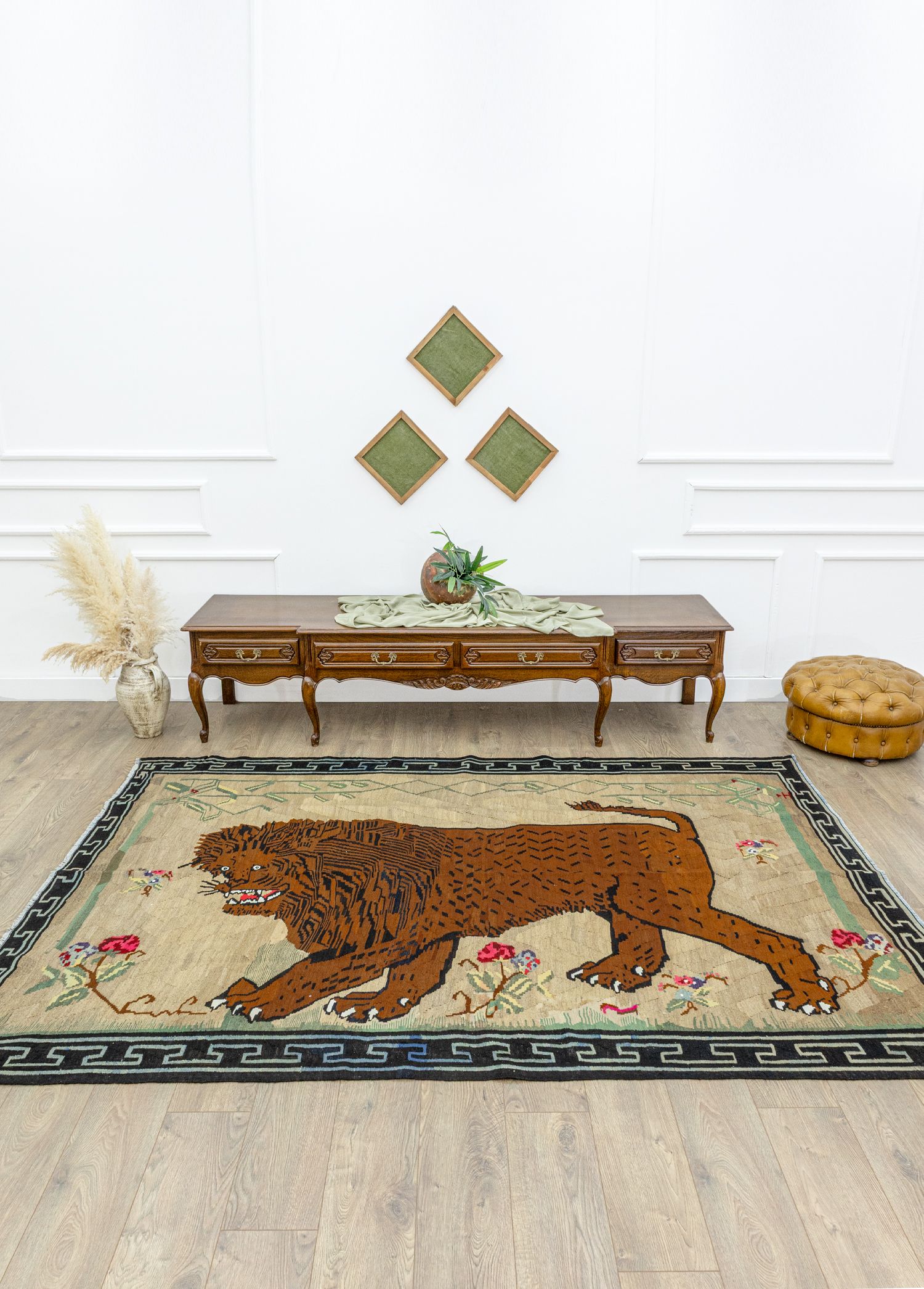 Terra Aslan Desenli El Dokuma Kilim 177x263 cm