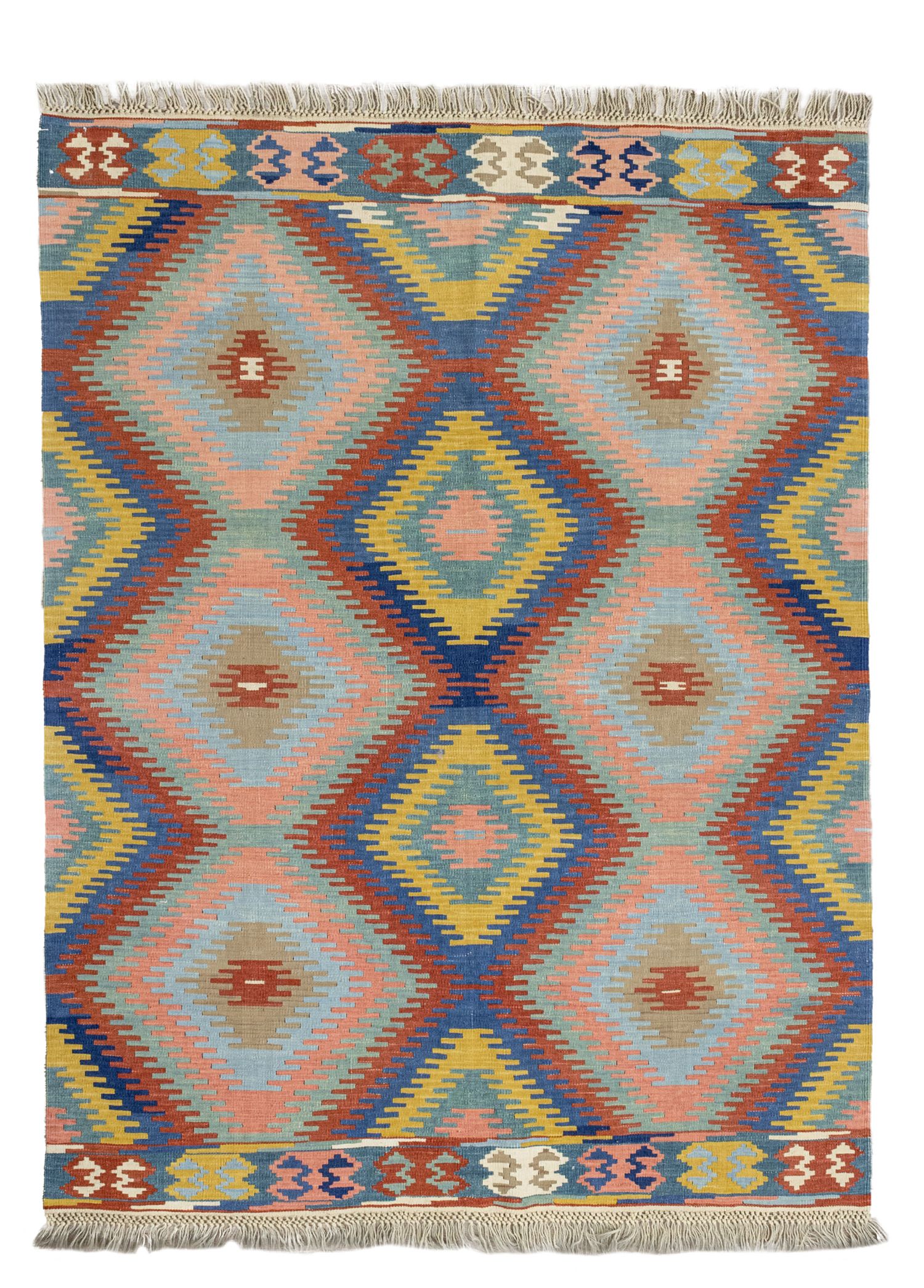 Sayina Hand-Woven Multicolored Kilim 132x169 cm
