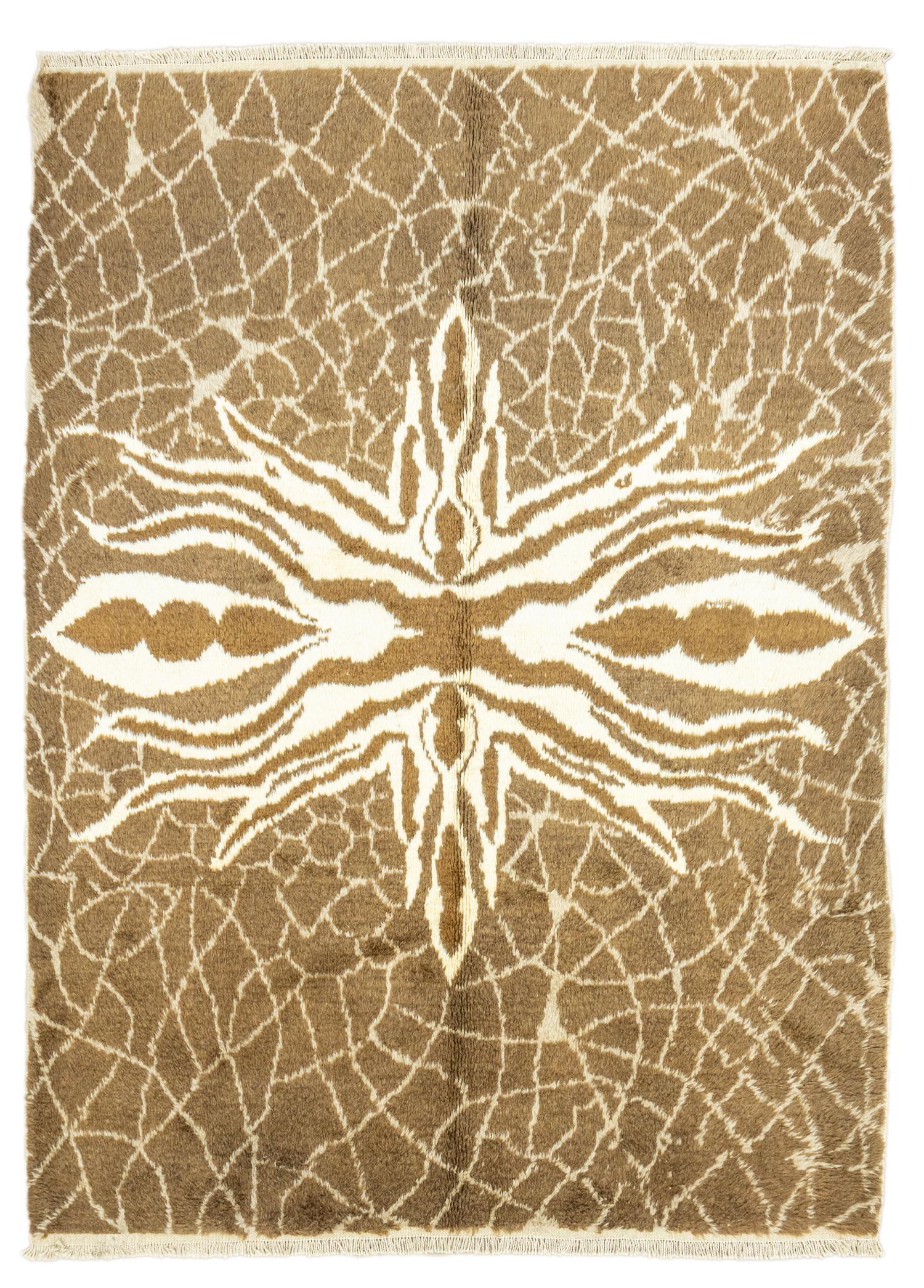 Belen Abstract Designed Hand-Woven Shaggy Rug 167x232 cm