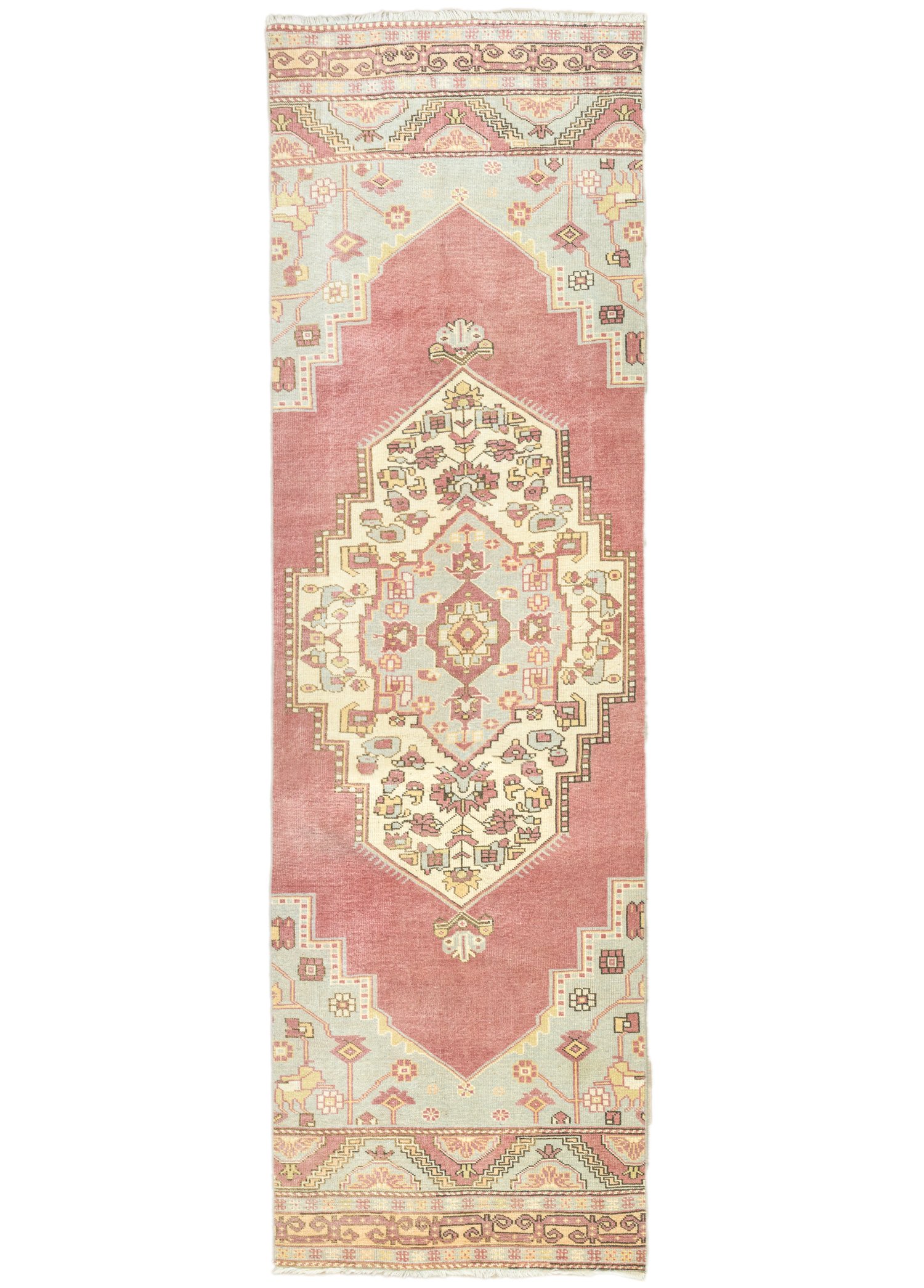 Liatris Traditional Patterned Wool Runner, 91x309 cm