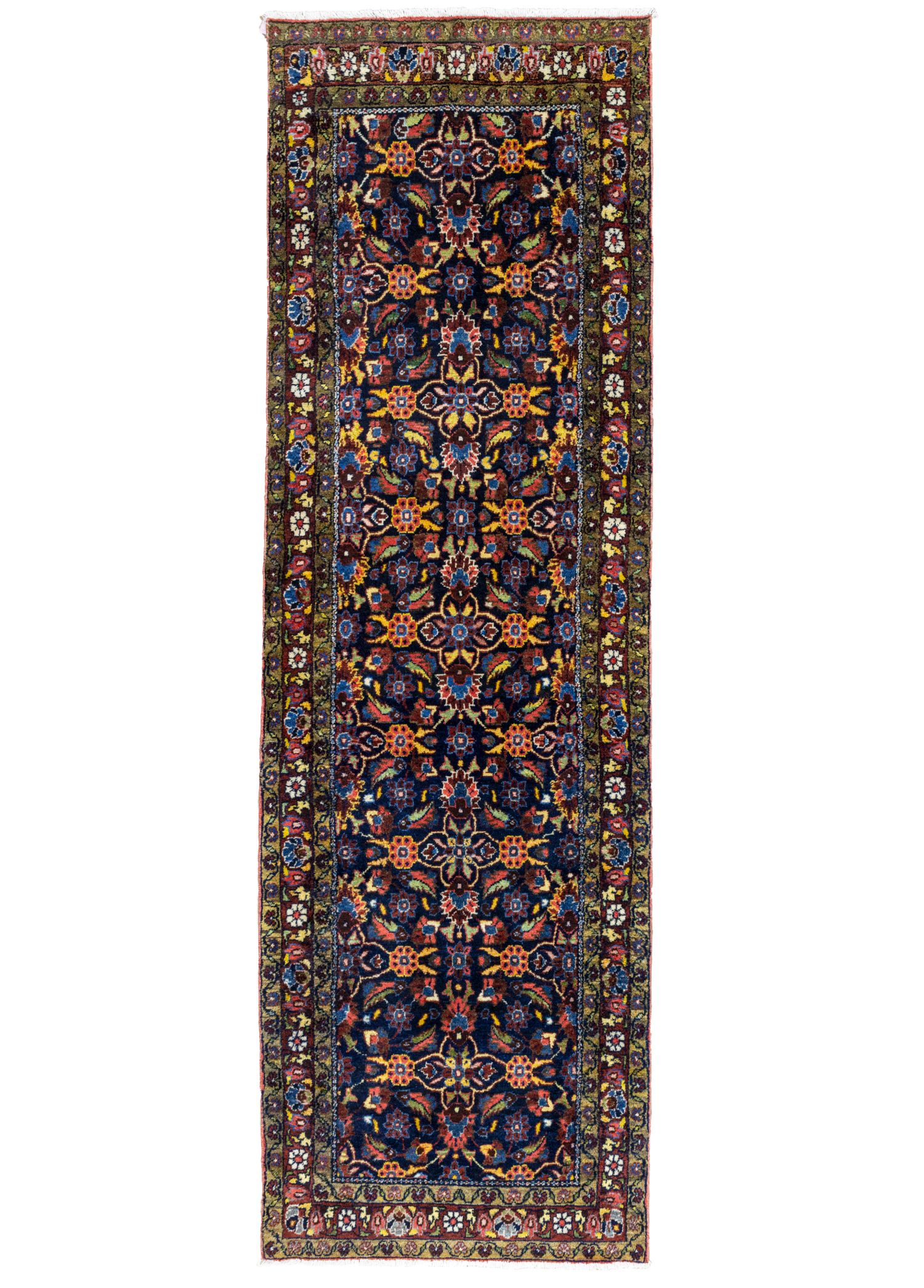Sera Floral Pattern Hand-Woven Wool Rug 100x313 cm