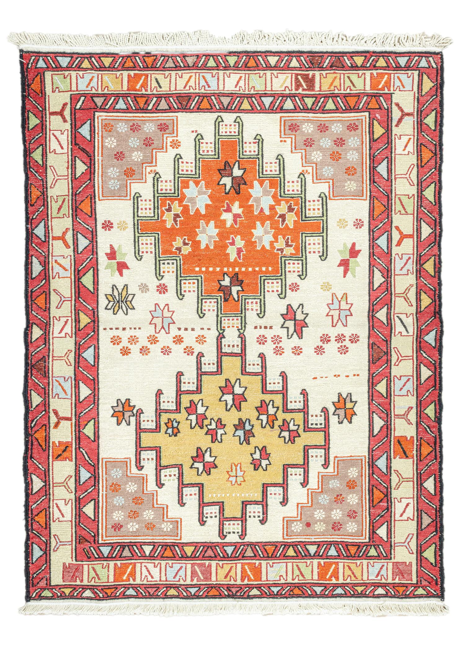 Satu El Dokuma İpek Sumak Kilim 76x102 cm