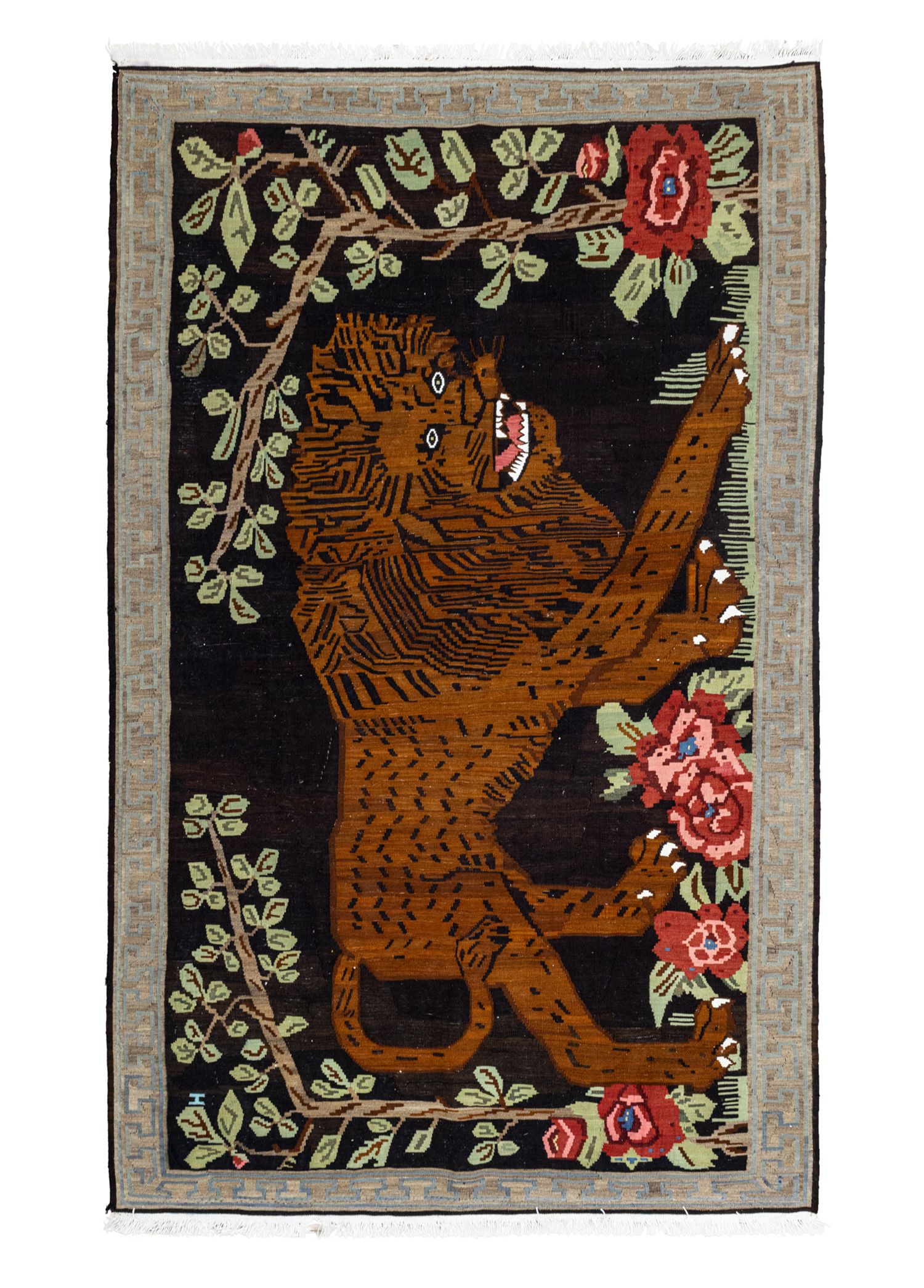Elnara Lion Figured Hand Woven Karabakh Rug 170x270 cm