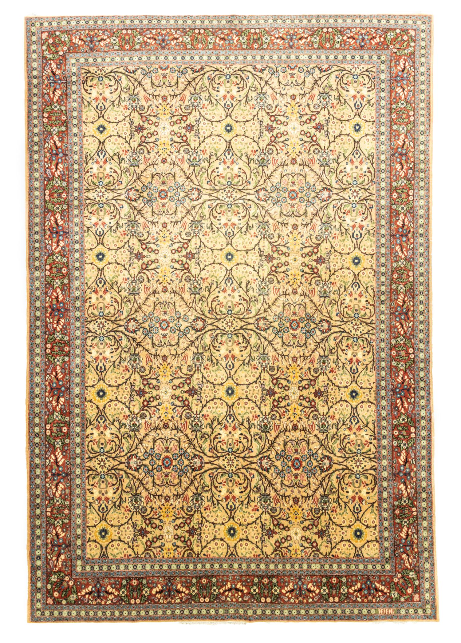 Zafir Hand-Woven Floral Hereke Rug 243x364 cm