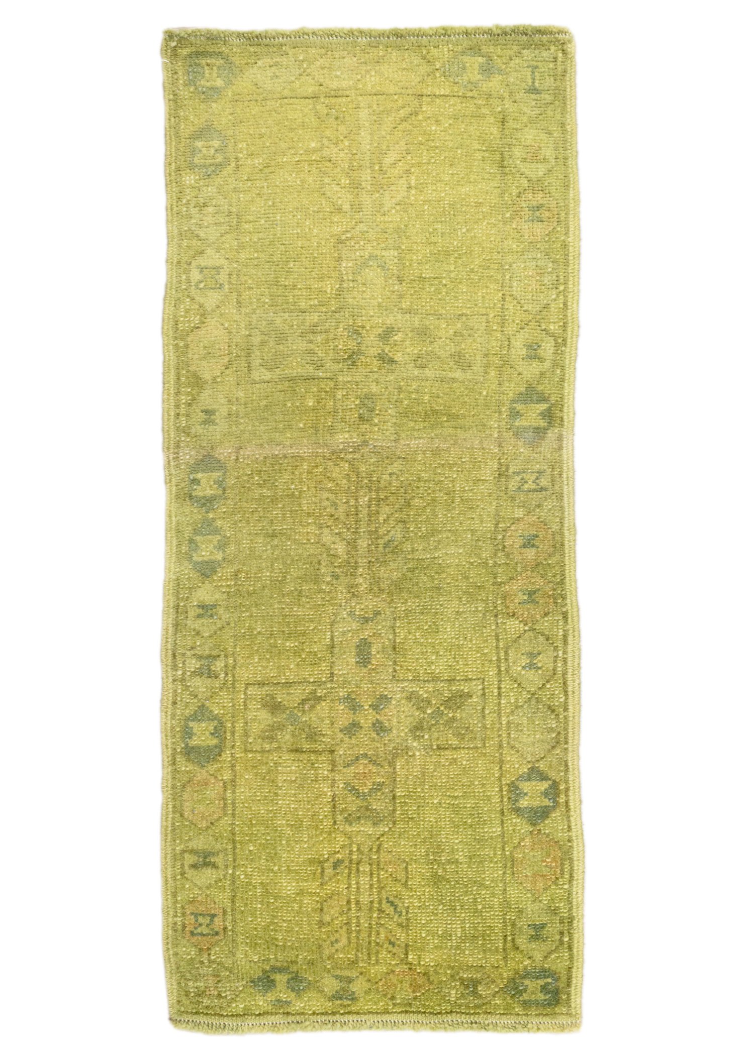 Gordion Vintage El Dokuma Yeşil Yolluk 64x159 cm