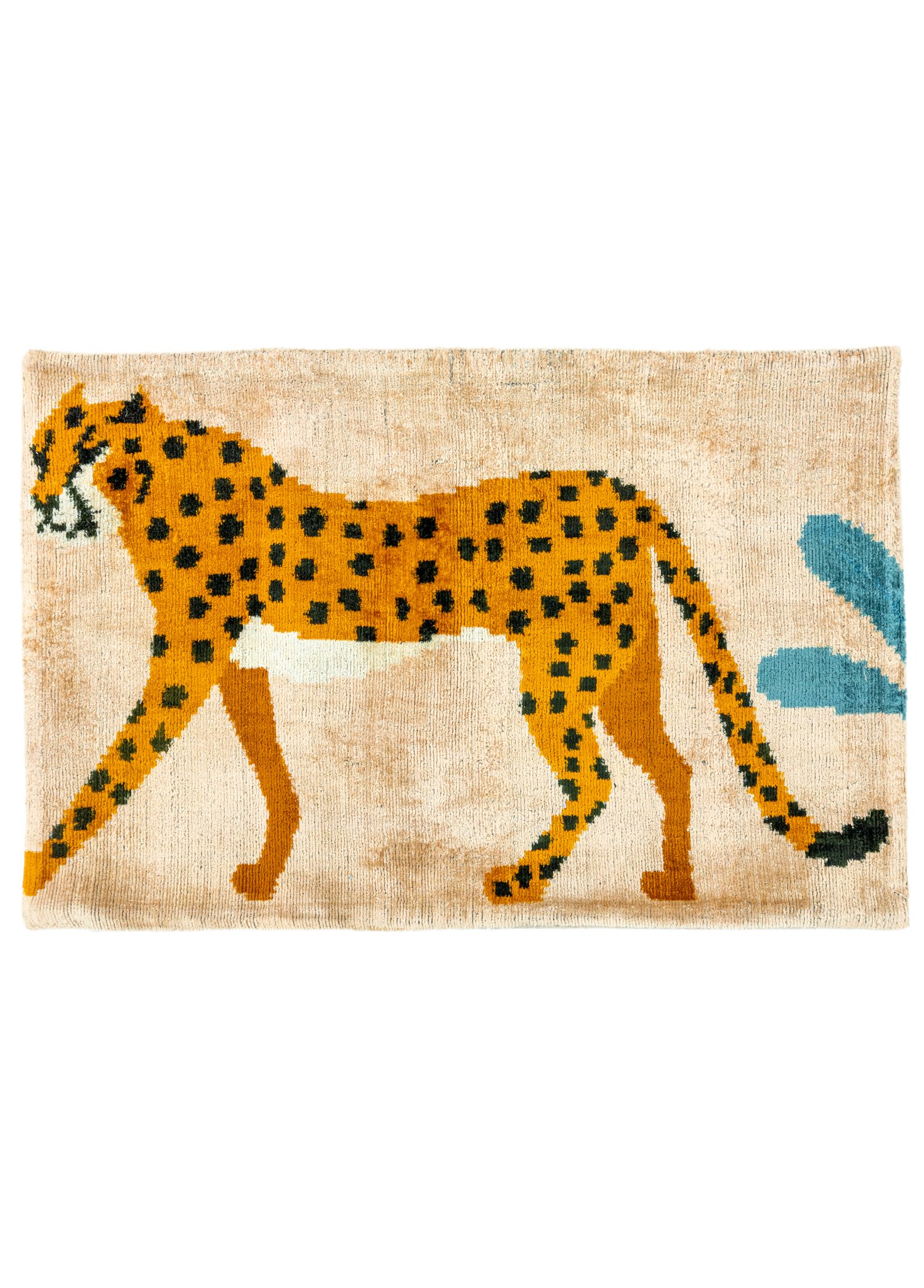 Daphne Cheetah Patterned Ikat Pillow 60x40 cm