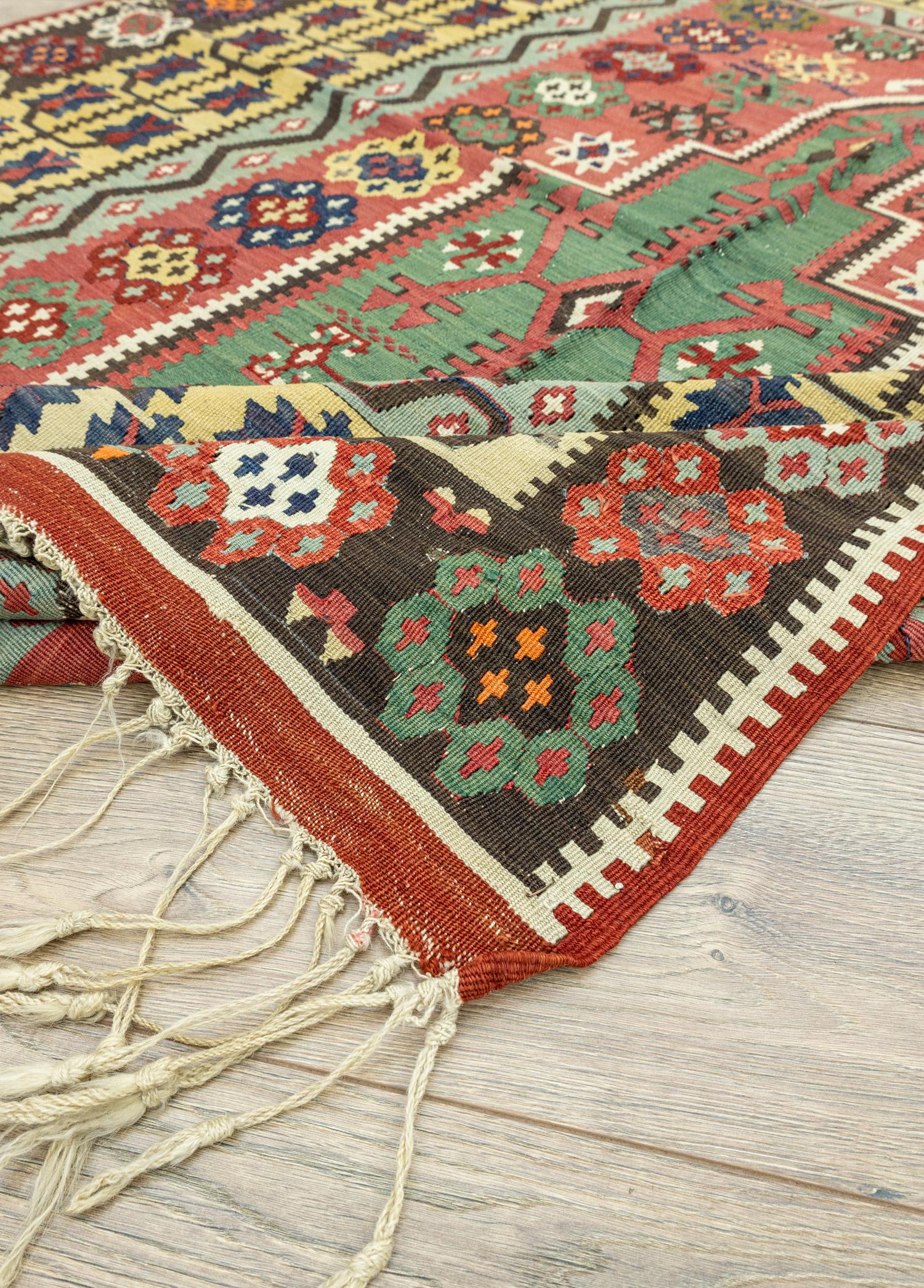 Erzurum, El Dokuma Antika Yün Kilim 