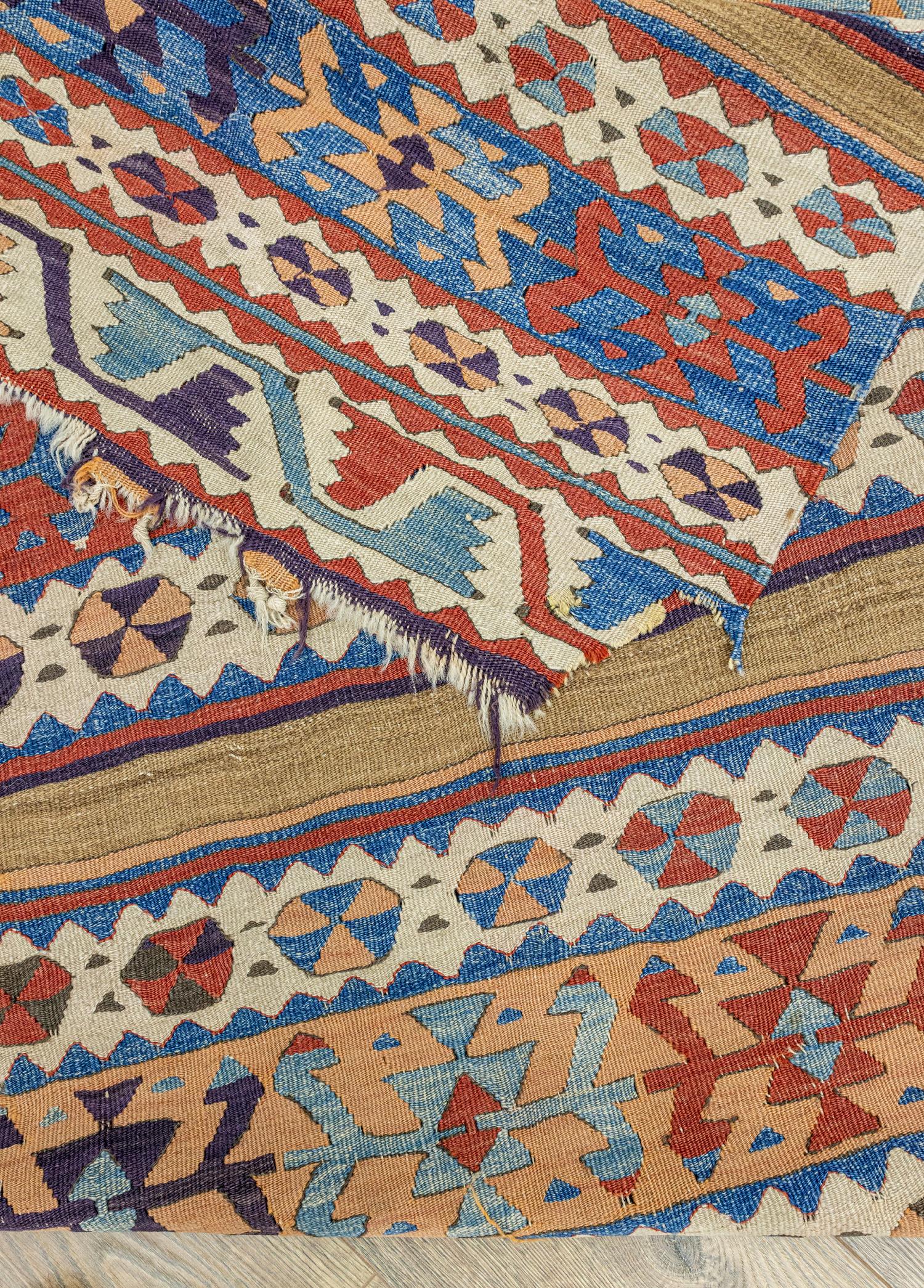 Konya, Karapınar Handwoven Antique Kilim Runner