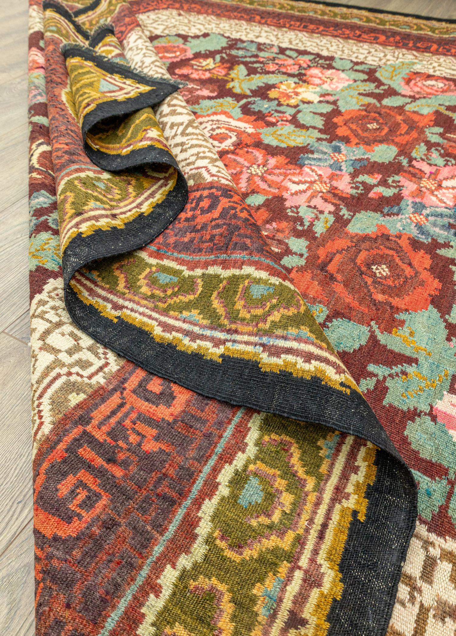 Eyvind Colorful Handwoven Karabakh Kilim 194x296 cm