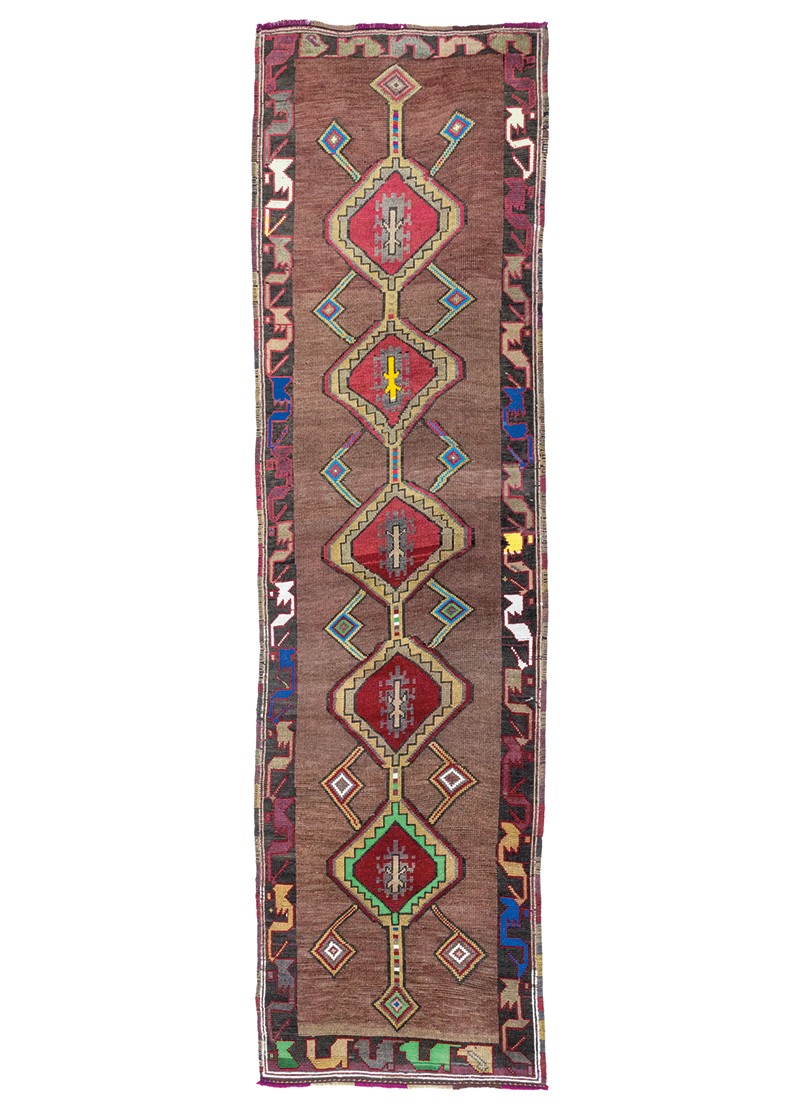 Eli Belinde Pattern Wool Runner 2,9x10.9 ft