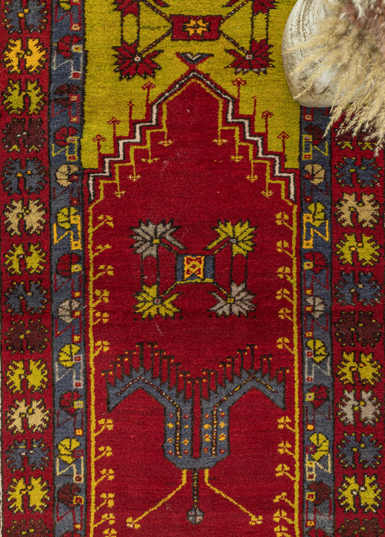 Kuzca El Dokuma Yün Köy Halı 125x195 cm