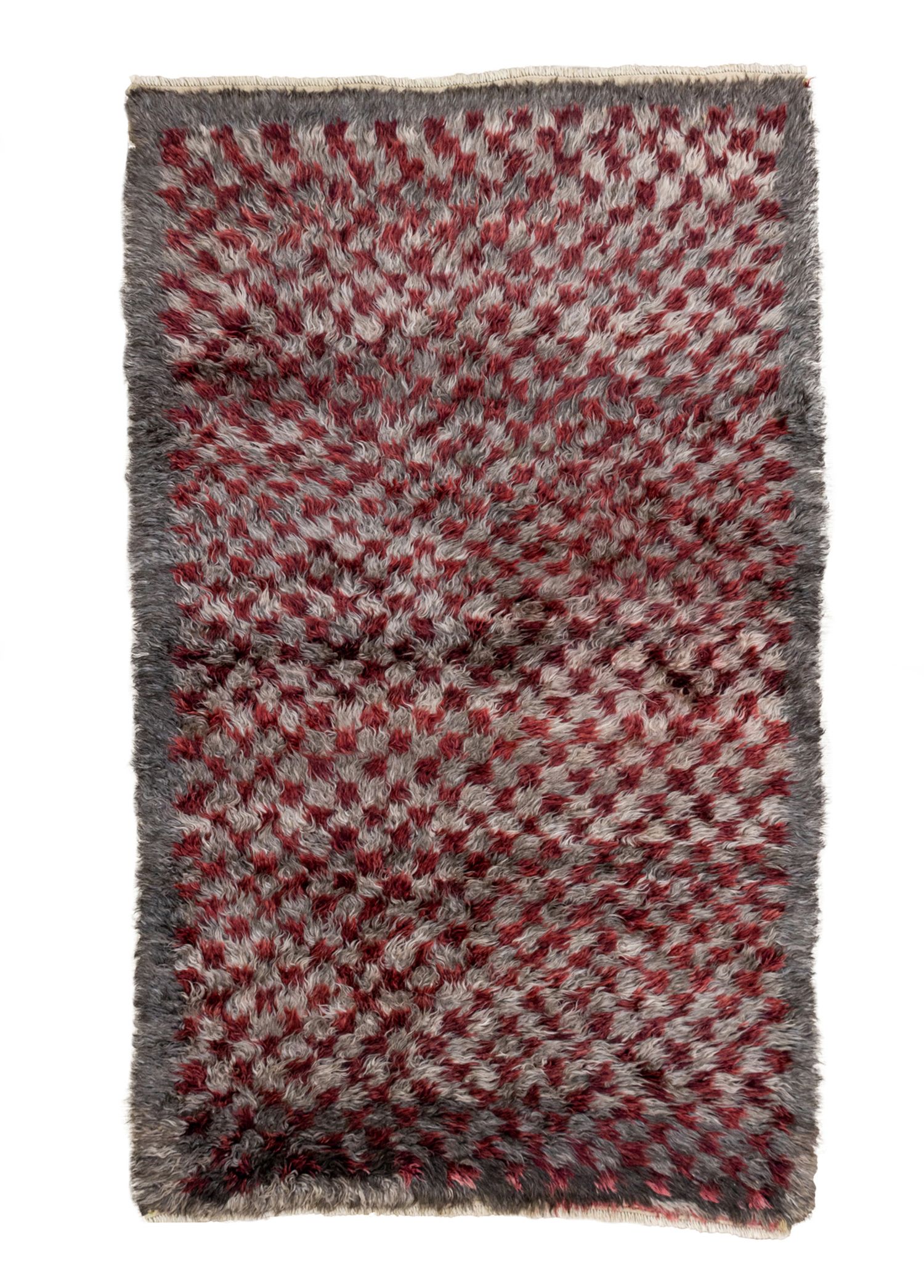 Tanman Checkers Pattern Hand-Woven Tulu Rug 121x200 cm