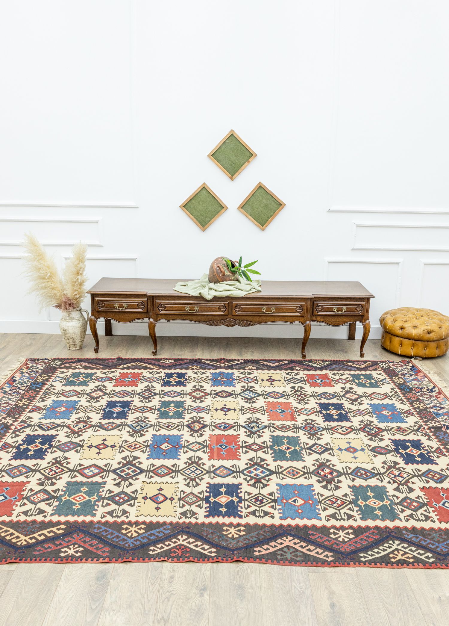 Cliff Ethnic Design Wool Rug 234x303 cm