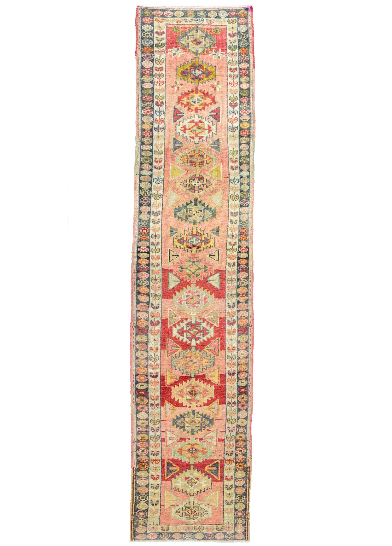 Edith Colorful Hand-Woven Herki Runner 93x438 cm