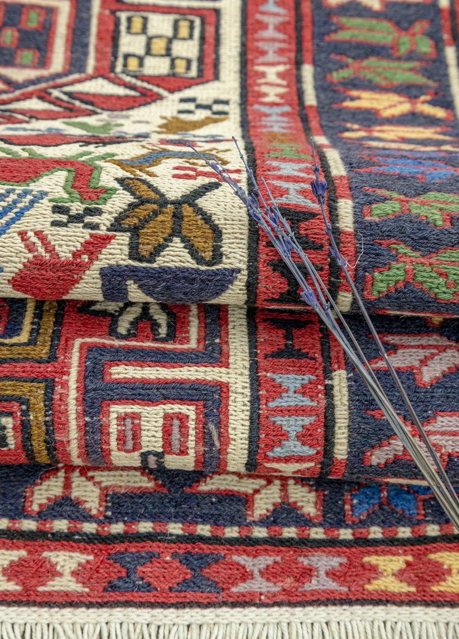 Gulivand Hayvan Figürlü Sumak Kilim 77x102 cm