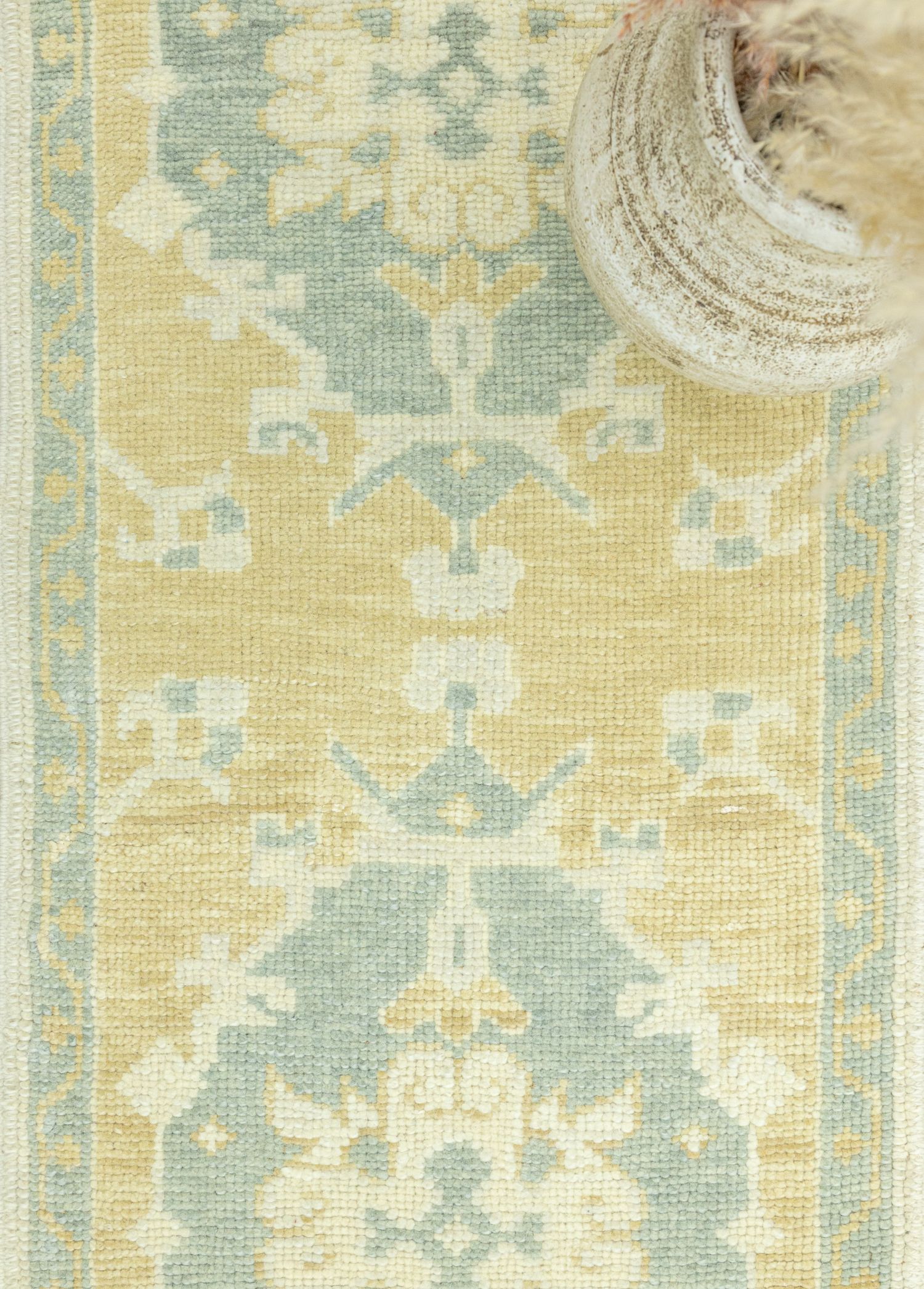 Tanca Pastel Colored Oushak Runner 61x168 cm