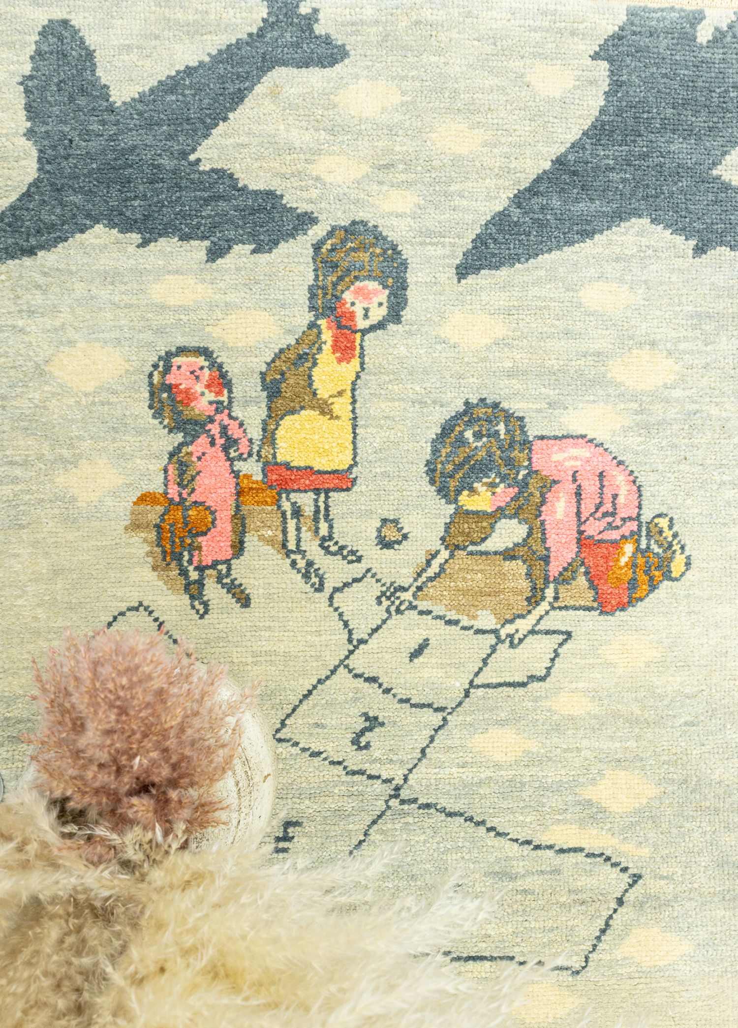 Bora Figürlü El Dokuma Uşak Halı 97x140 cm