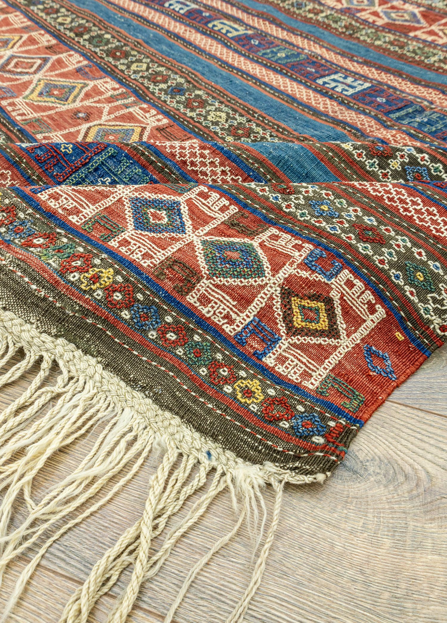 Kafkas, Verne Handwoven Colorful Antique Kilim