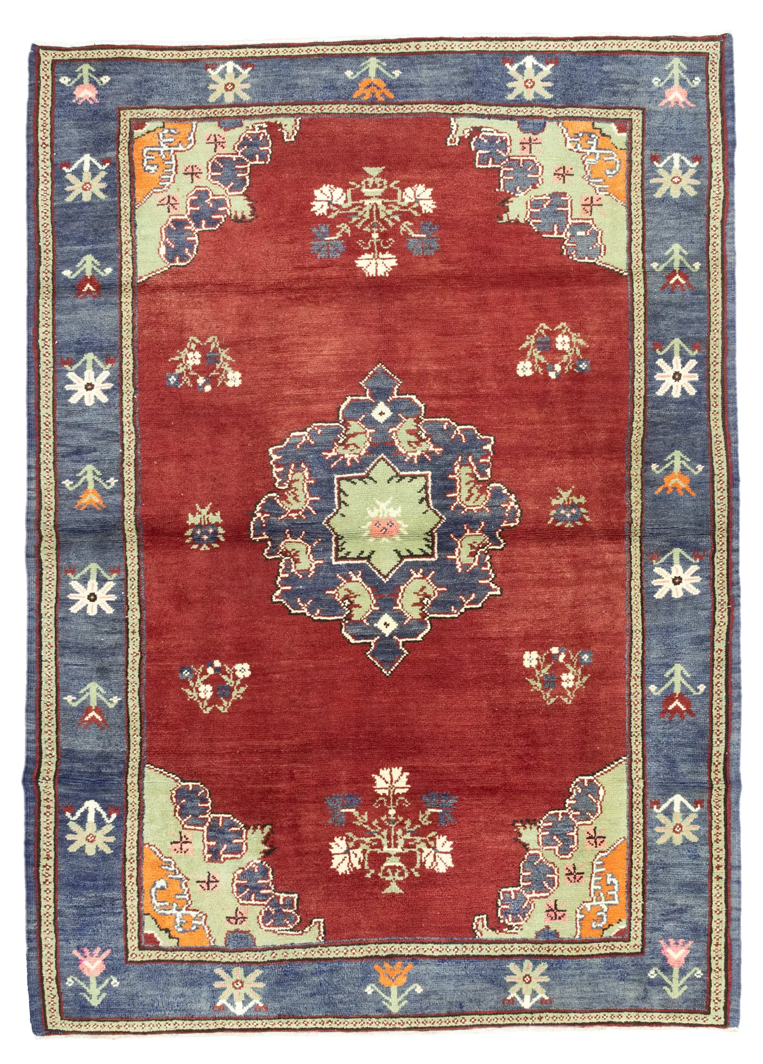 Skade Floral Patterned Handwoven Rug 209x286 cm