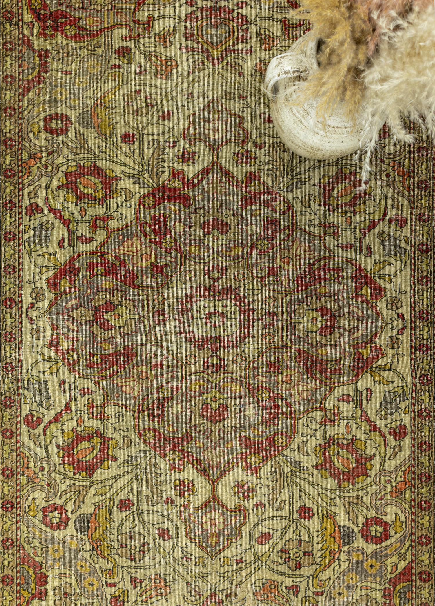 Zerivan Çiçek Tasarımlı Vintage Halı 130x220 cm