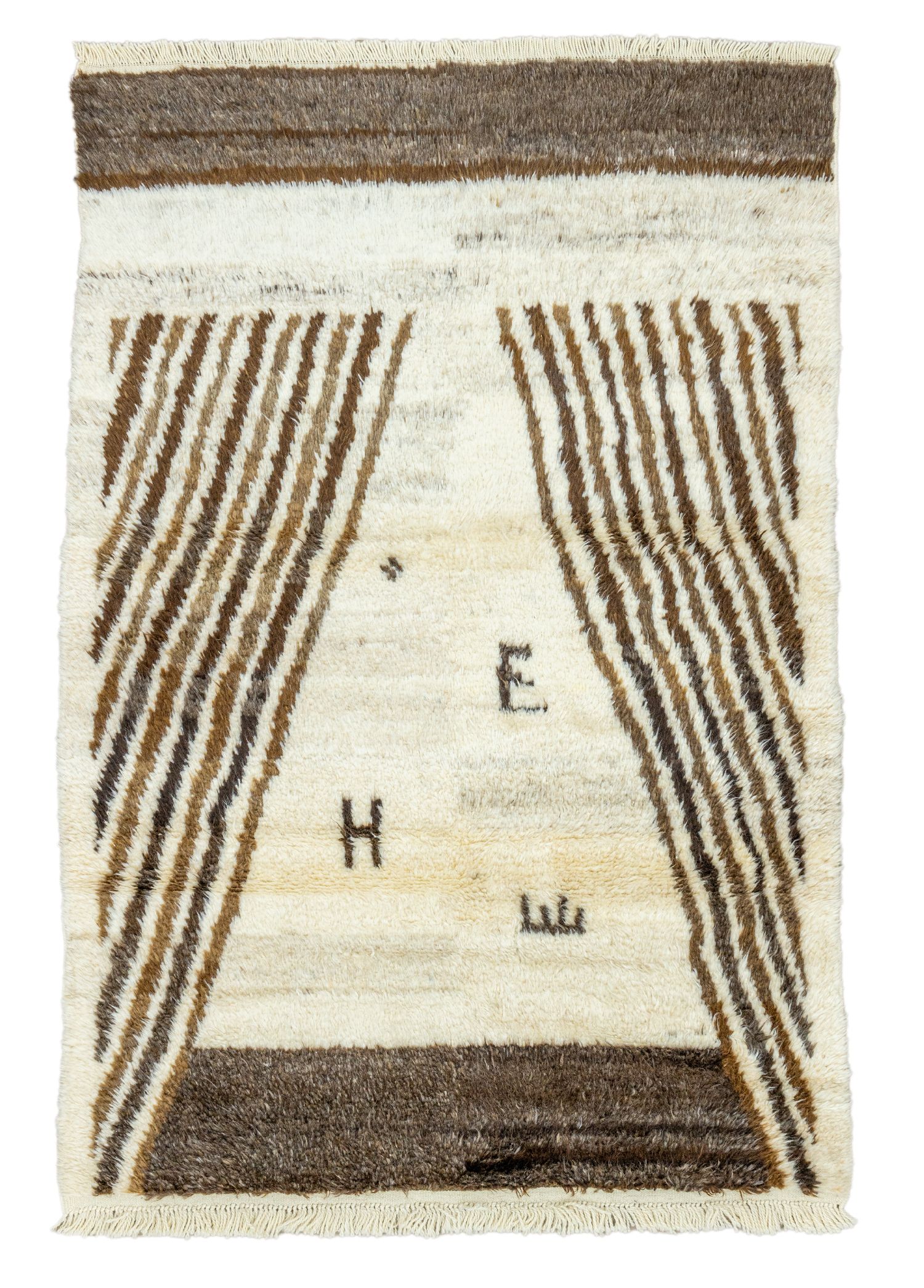 Rozen Primitive Design Wool Tulu Rug 137x200 cm