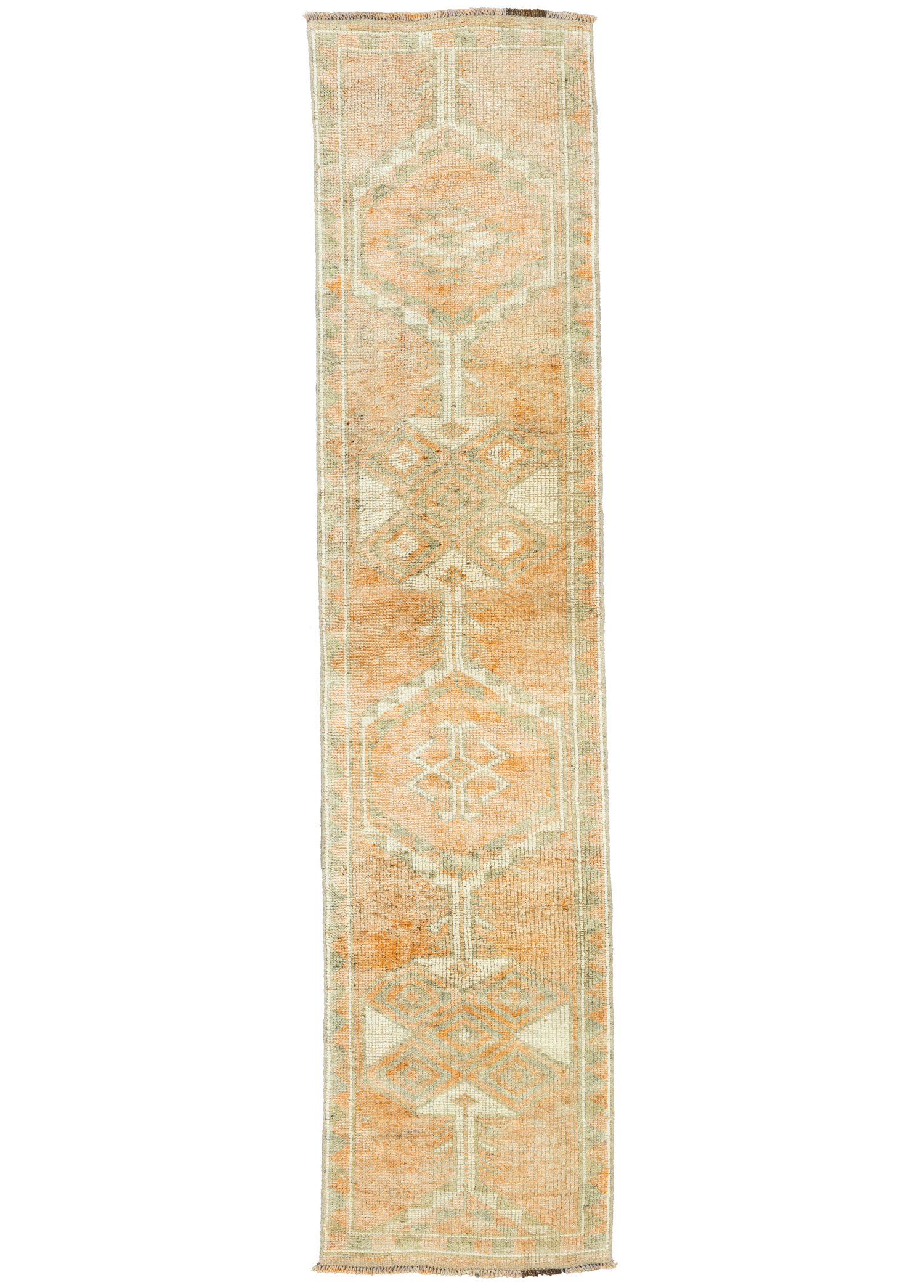 Geven Pastel Colored Wool Herki Runner 76x363 cm